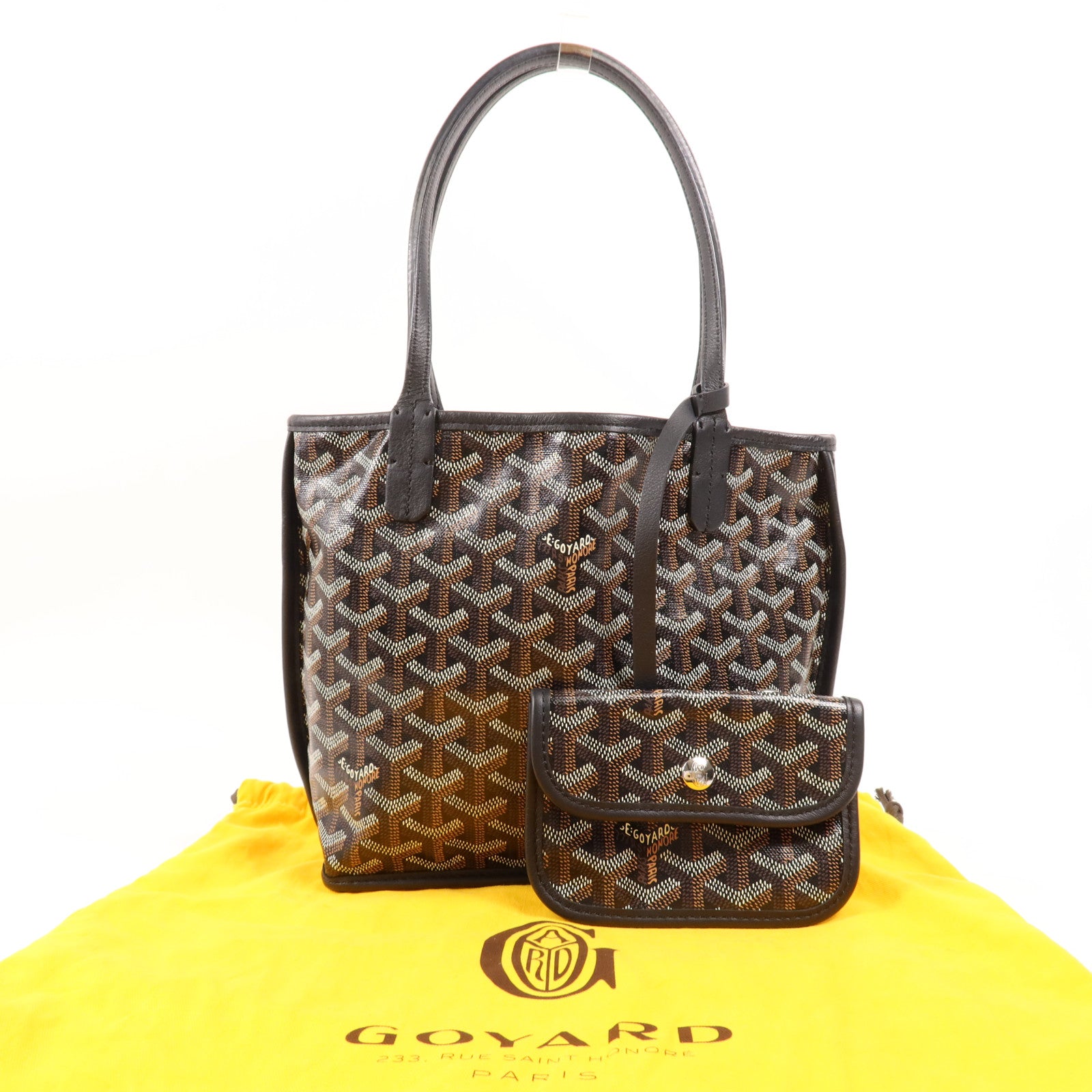 GOYARD 塗層帆布Anjou Mini Bag銀扣手挽袋