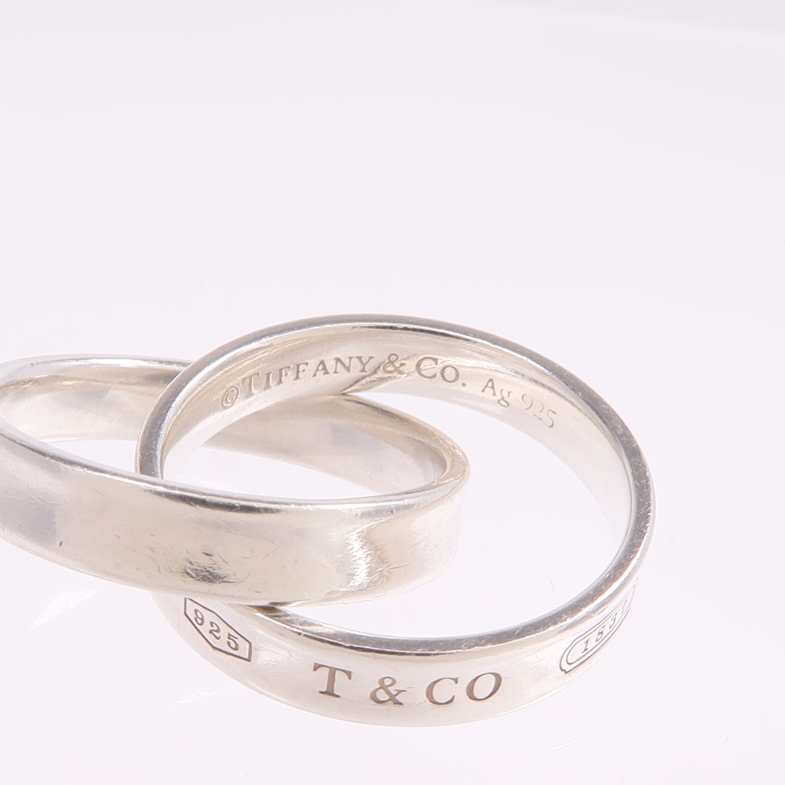 TIFFANY＆CO 925純銀1837 Double Silver Ring戒指