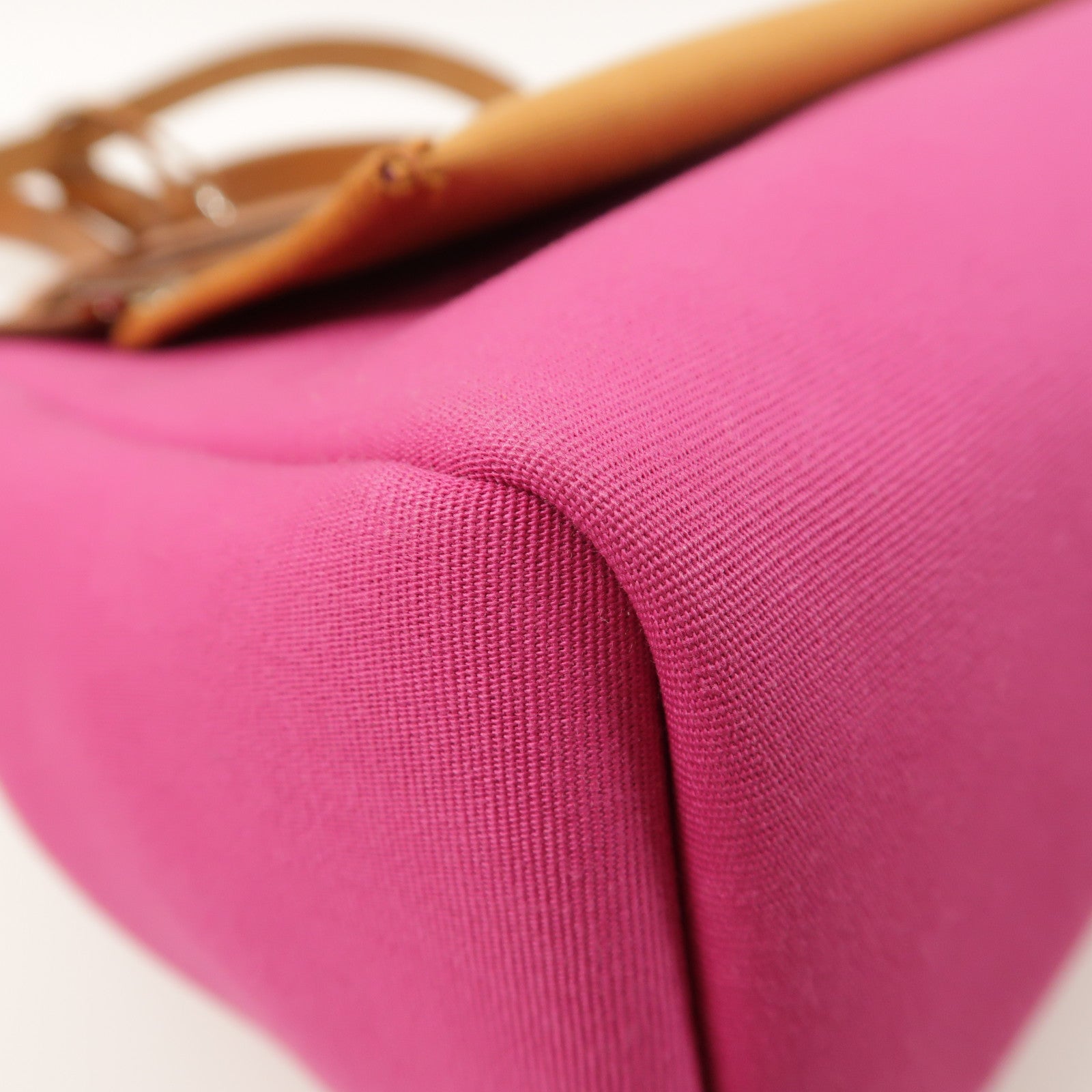 HERMES 帆布Herbag PM銀扣手挽肩背兩用袋Magnolia