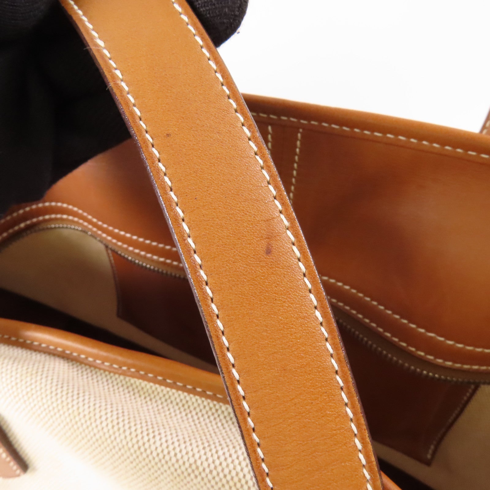 HERMES 帆布Handbag銀扣手挽袋