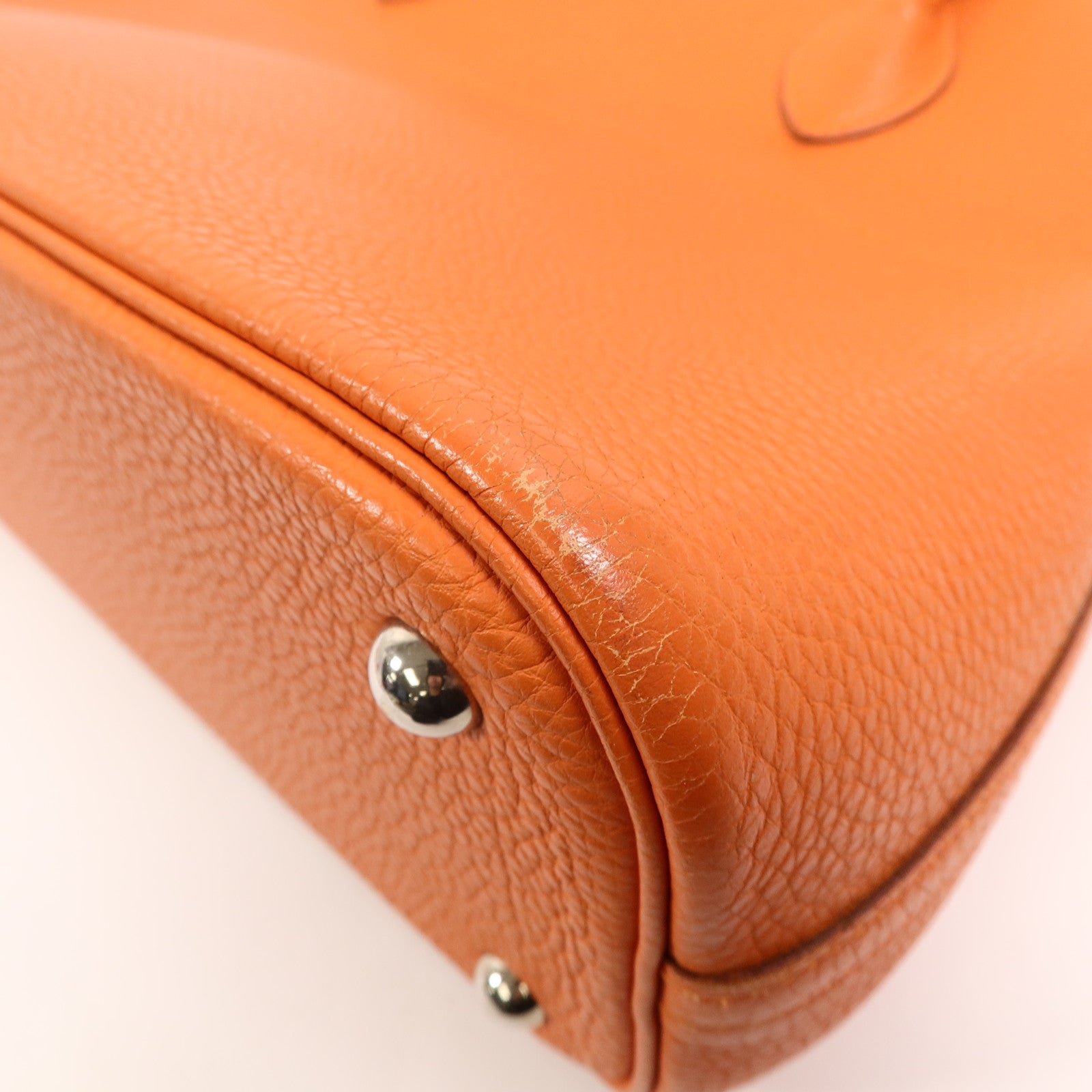 HERMES Clemence皮革Bolide 31手挽肩背兩用袋Orange