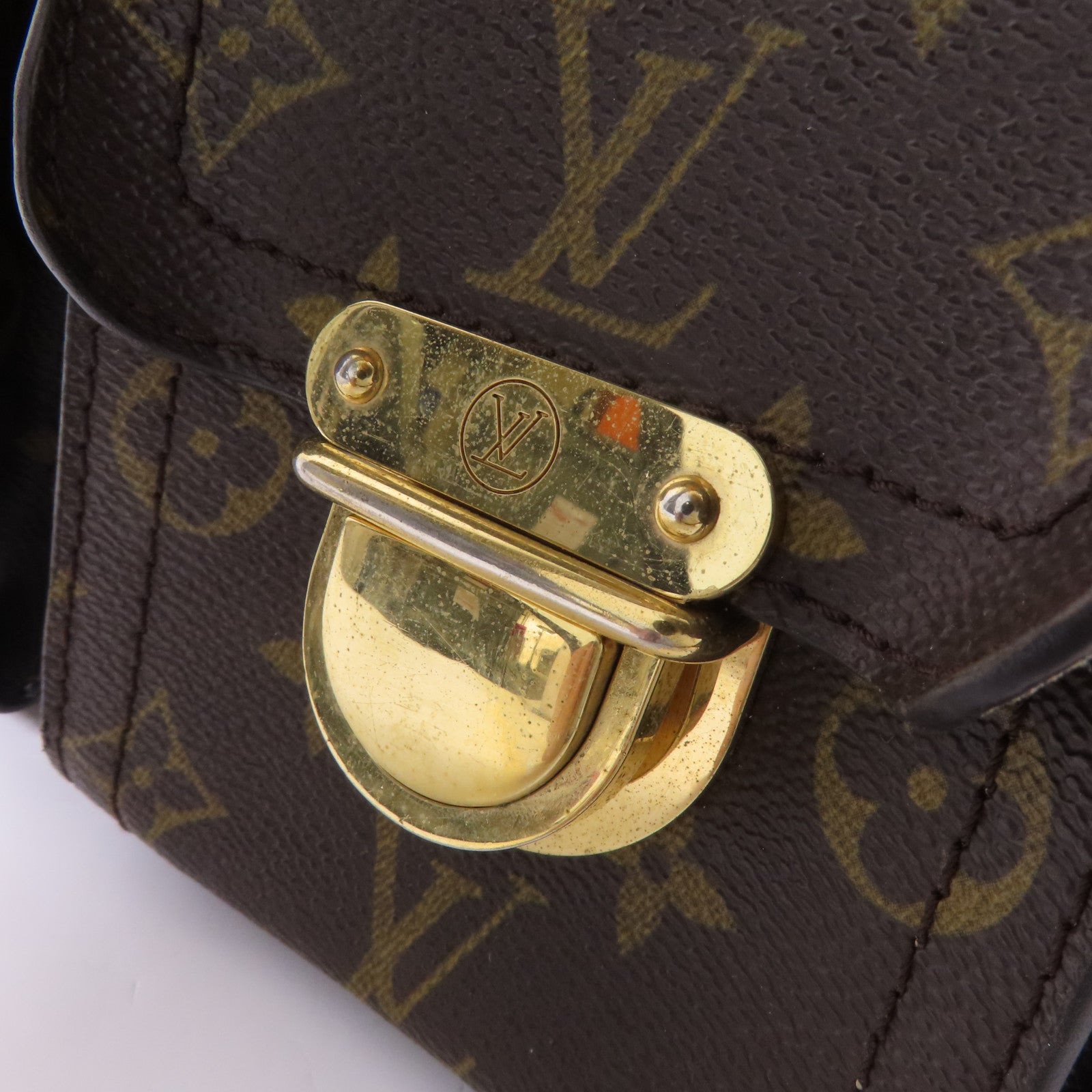LOUIS VUITTON Monogram Manhattan PM手挽袋棕色