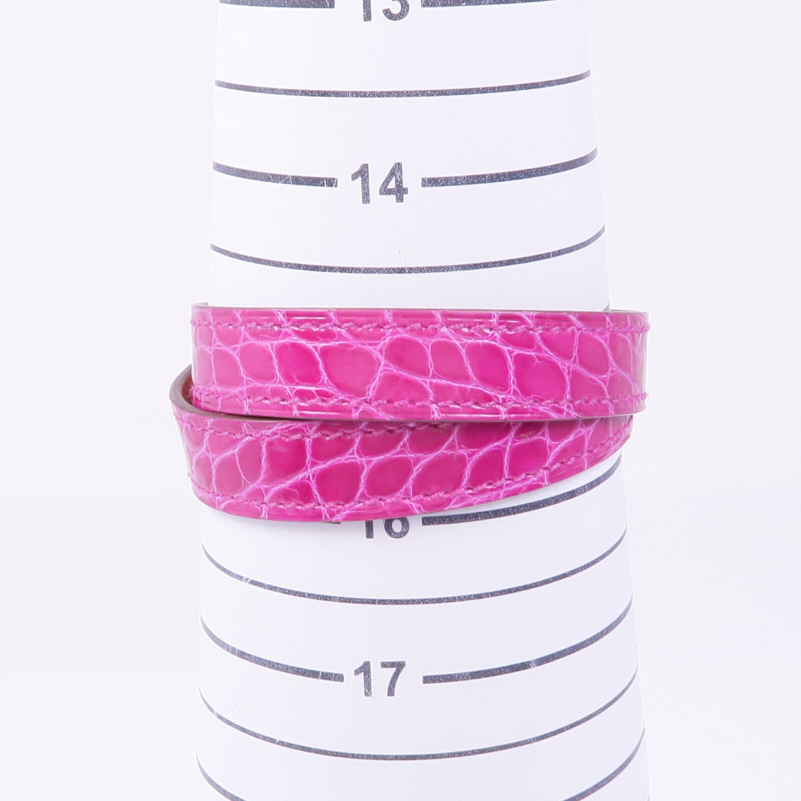 HERMES 【激減優惠】鱷魚皮革Kelly Double Tour Bracelet銀扣手帶