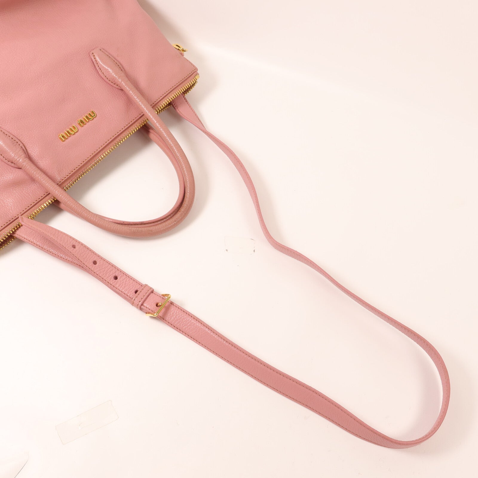 Miu Miu 牛皮皮革Madras手挽肩背兩用袋