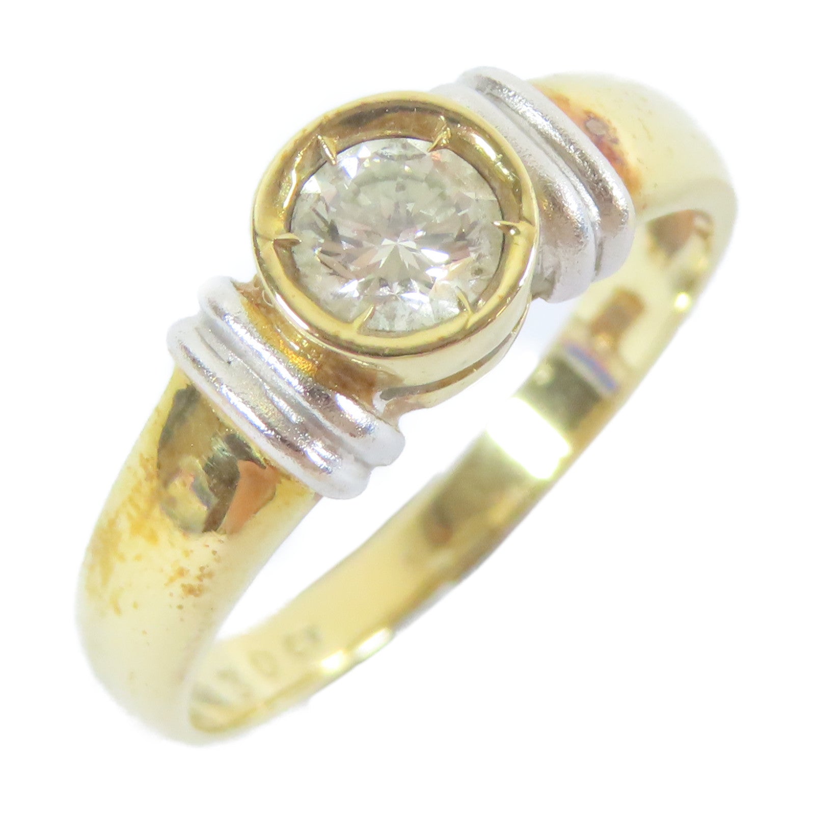 JEWELRY 【激減優惠】18K黃金Diamond Ring0.30ct鑽石戒指US#5.25