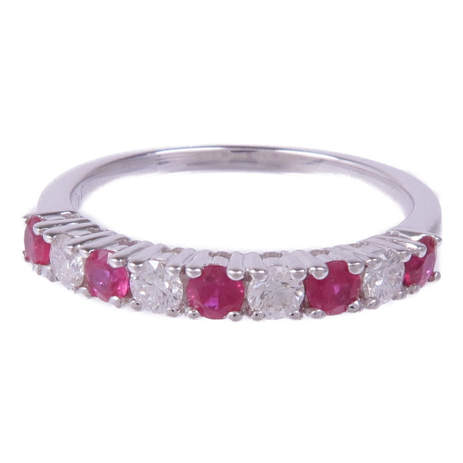 JEWELRY 18K白金Ruby Diamond Ring鑽石戒指US#6
