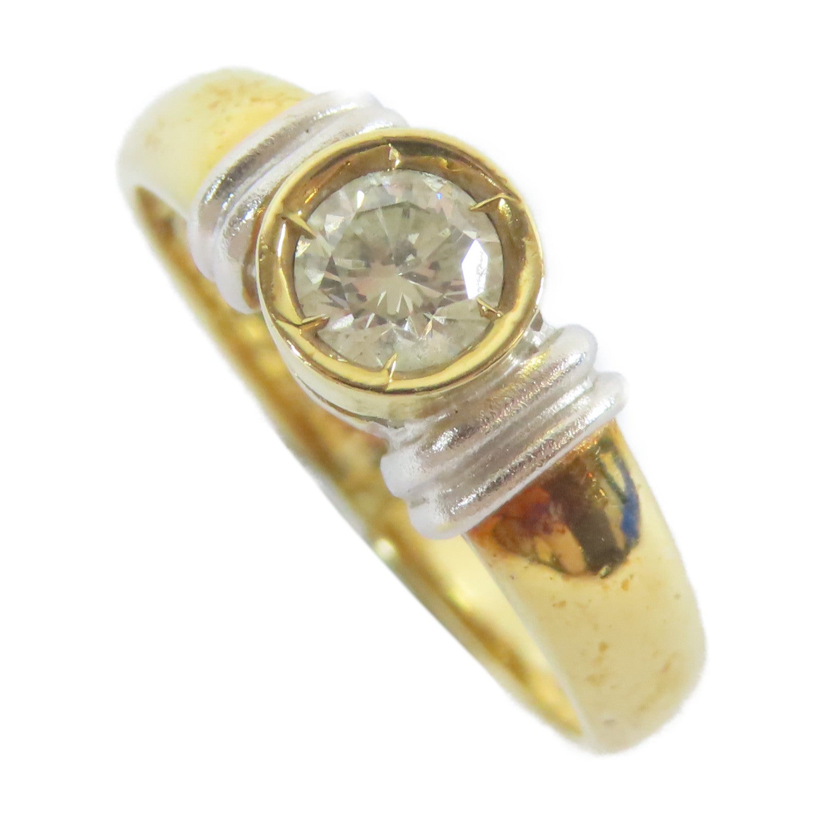 JEWELRY 【激減優惠】18K黃金Diamond Ring0.30ct鑽石戒指US#5.25