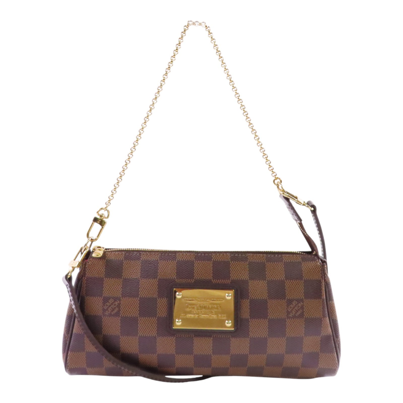 LOUIS VUITTON Damier Eva金扣手挽肩背兩用袋