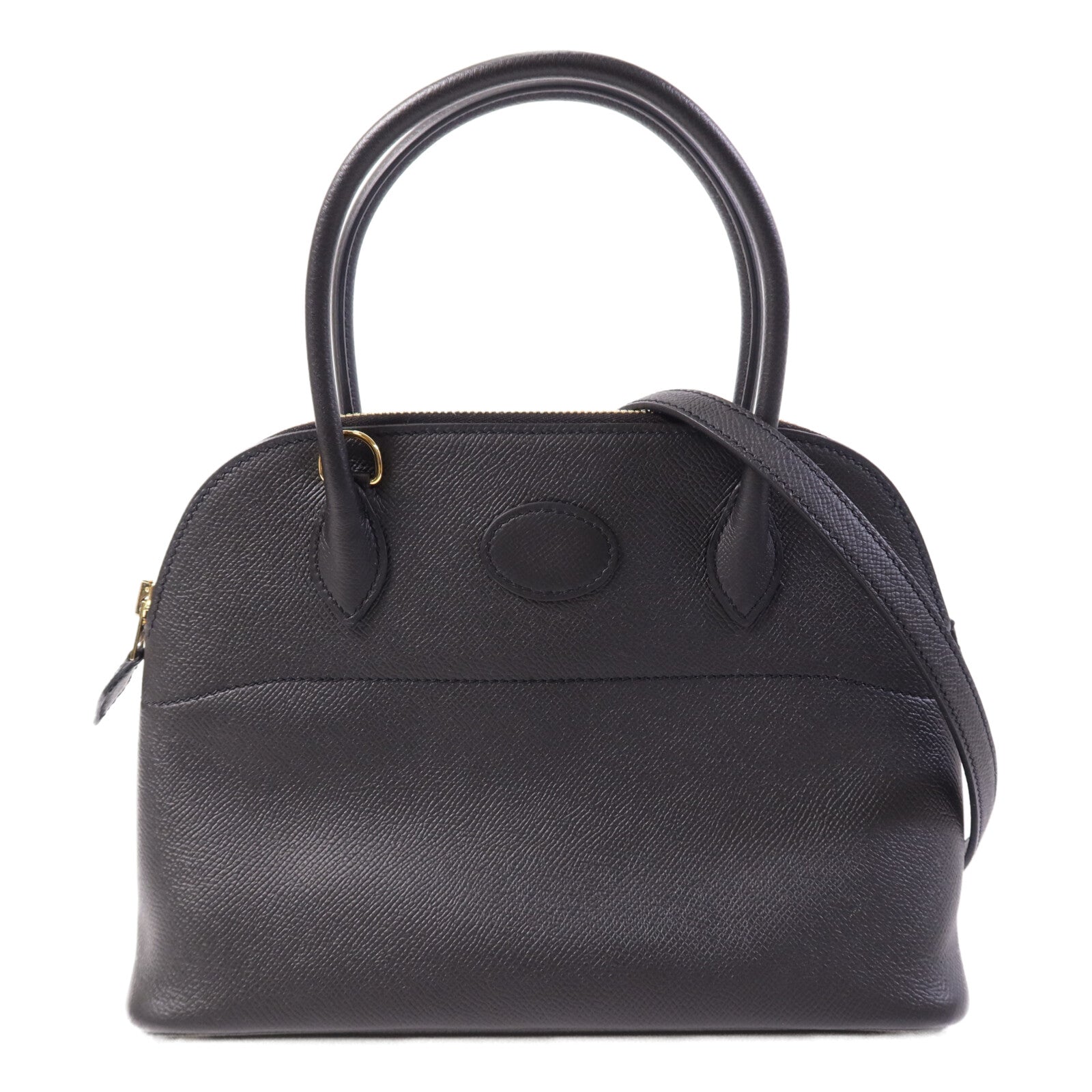 HERMES Epsom皮革Bolide 27金扣手挽肩背兩用袋Noir