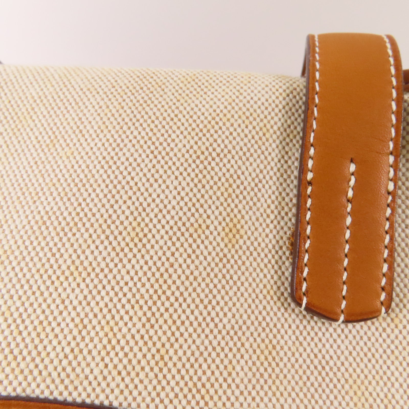 HERMES 帆布Handbag銀扣手挽袋