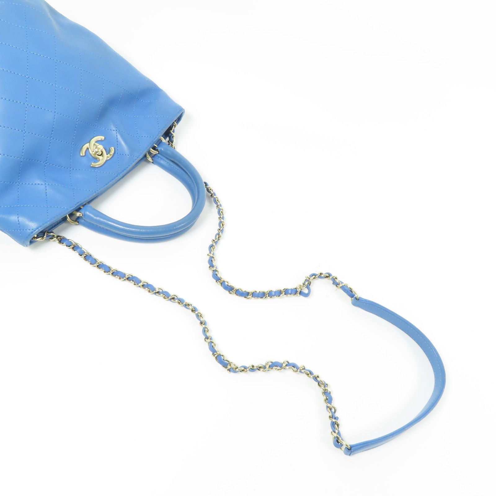 CHANEL 牛皮皮革2way Shoulder Bag金扣手挽肩背兩用袋