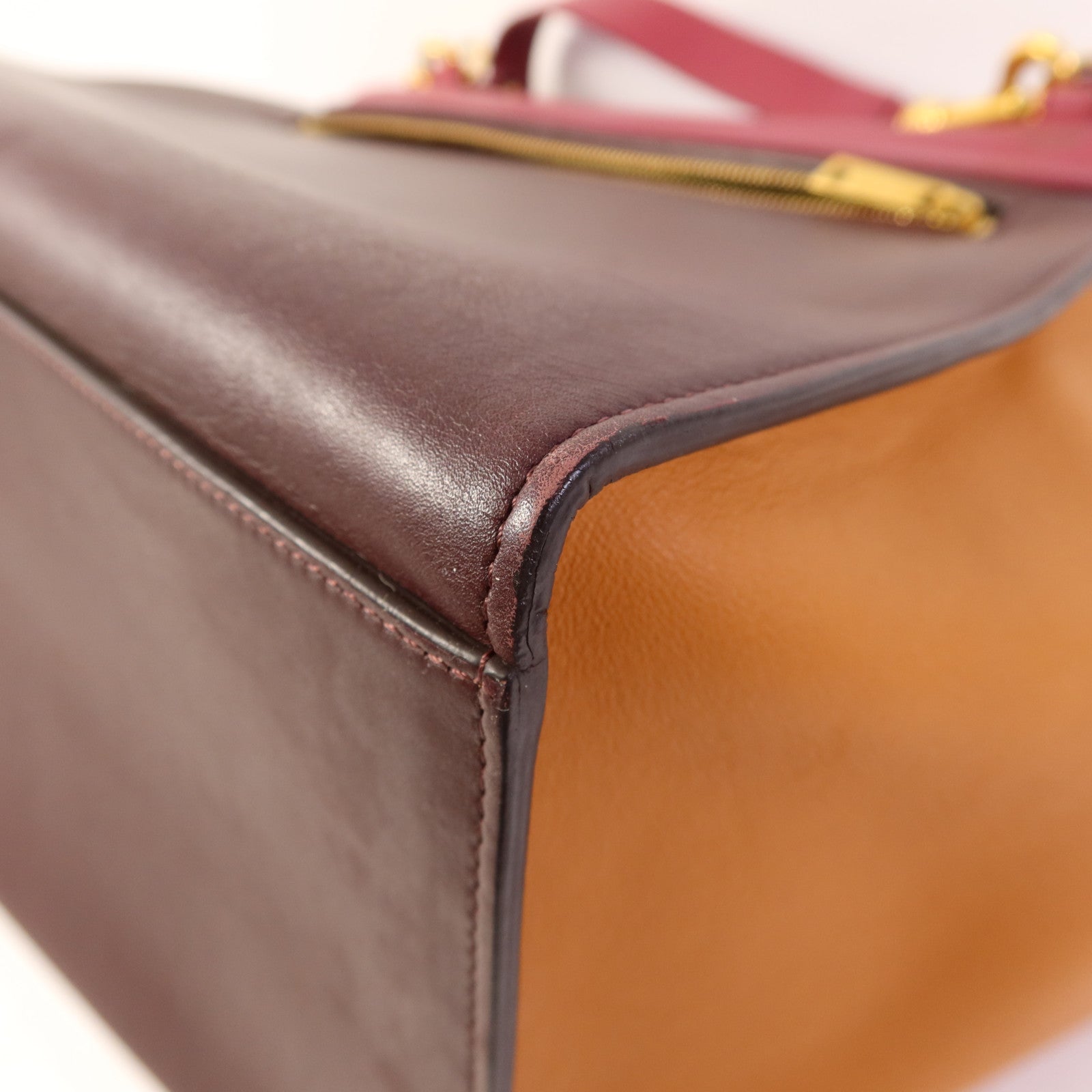 CELINE 牛皮皮革Trapeze金扣手挽肩背兩用袋