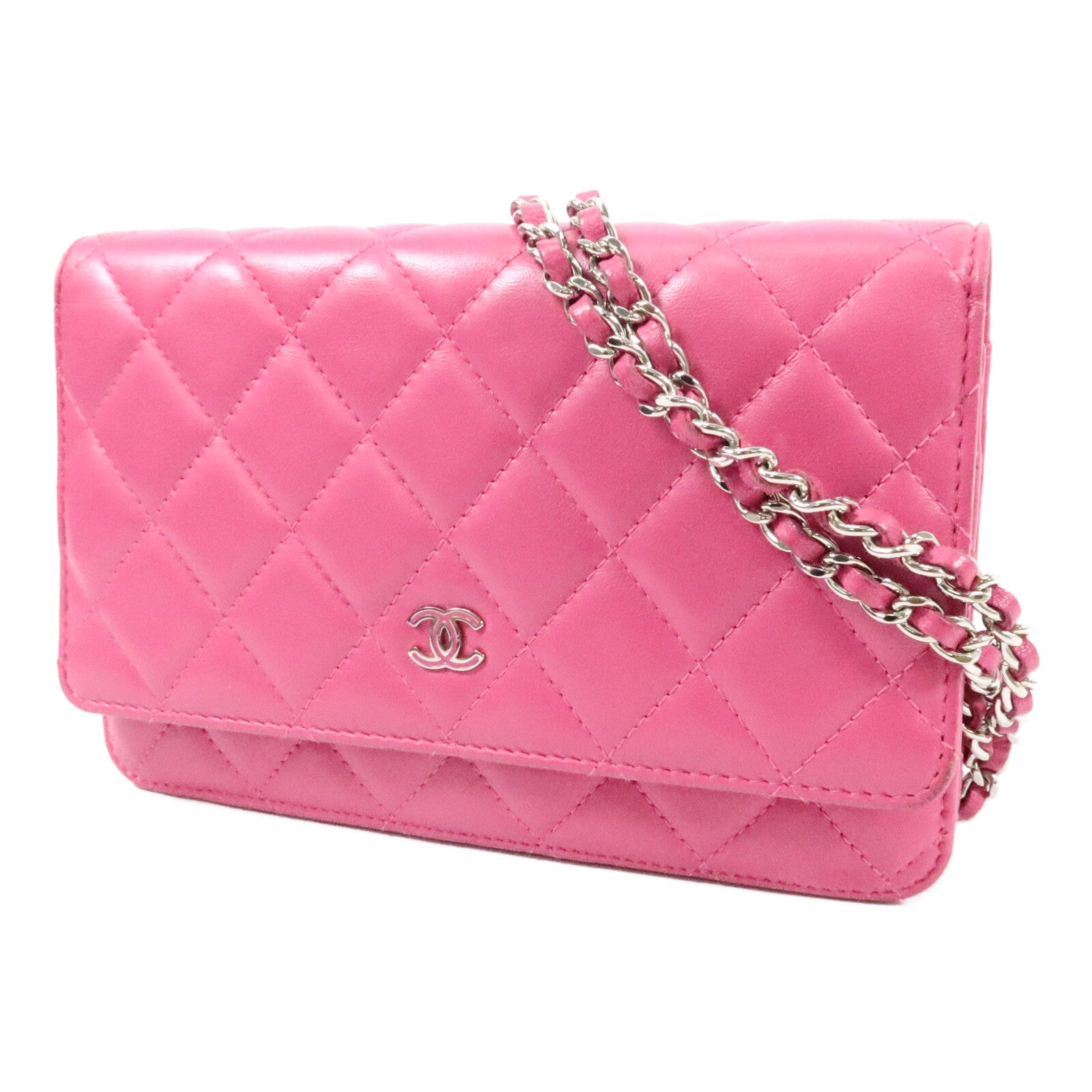 CHANEL 羊皮皮革WOC Wallet On Chain鏈帶肩背袋