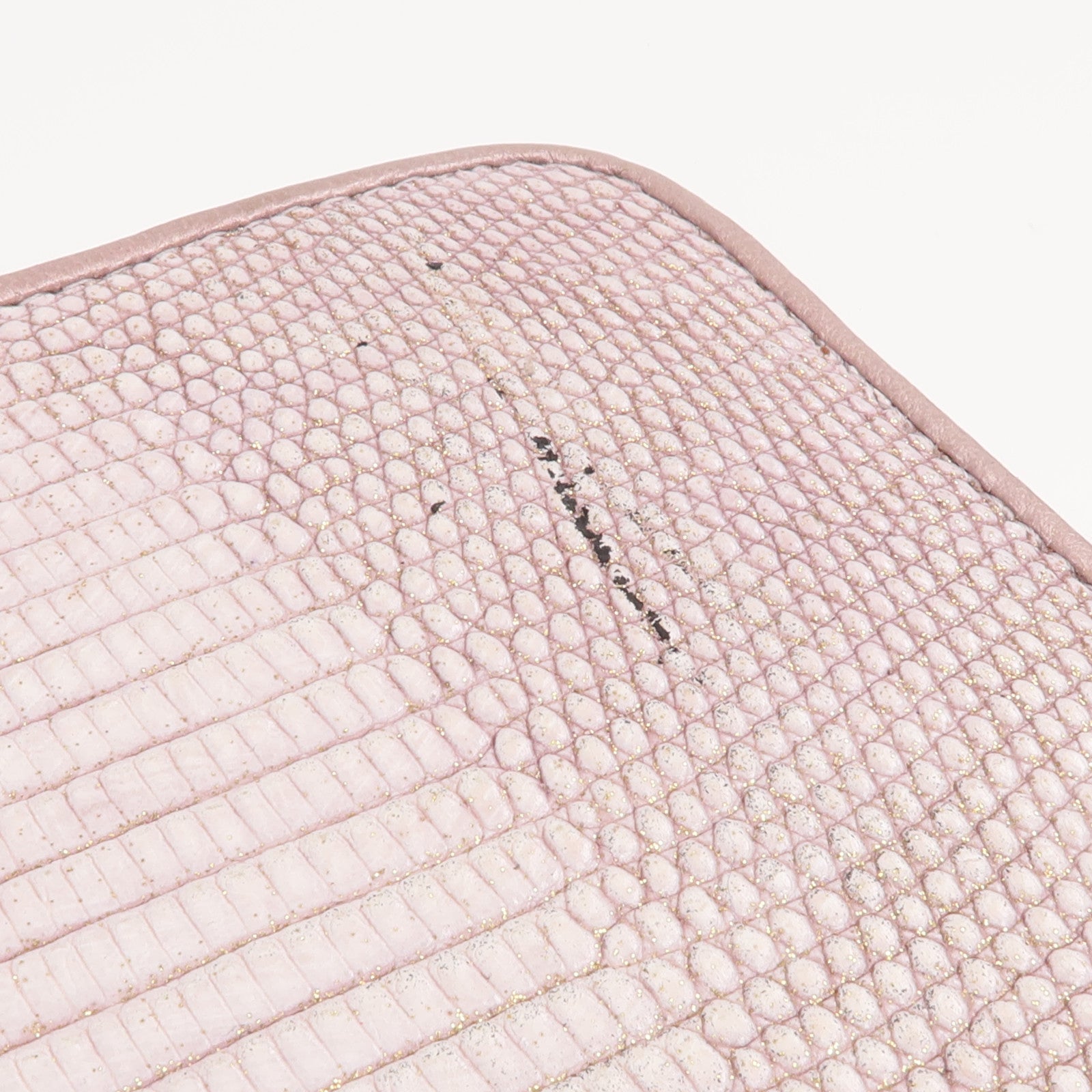 CHANEL 【激減優惠】蜥蝪皮革Long Wallet金扣長錢包
