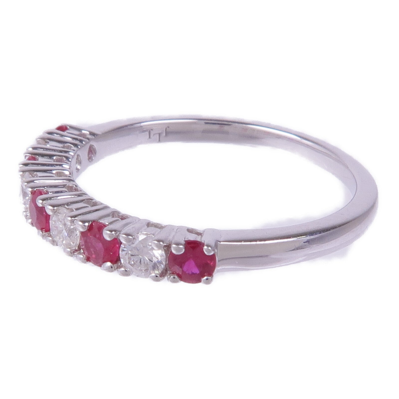 JEWELRY 18K白金Ruby Diamond Ring鑽石戒指US#6