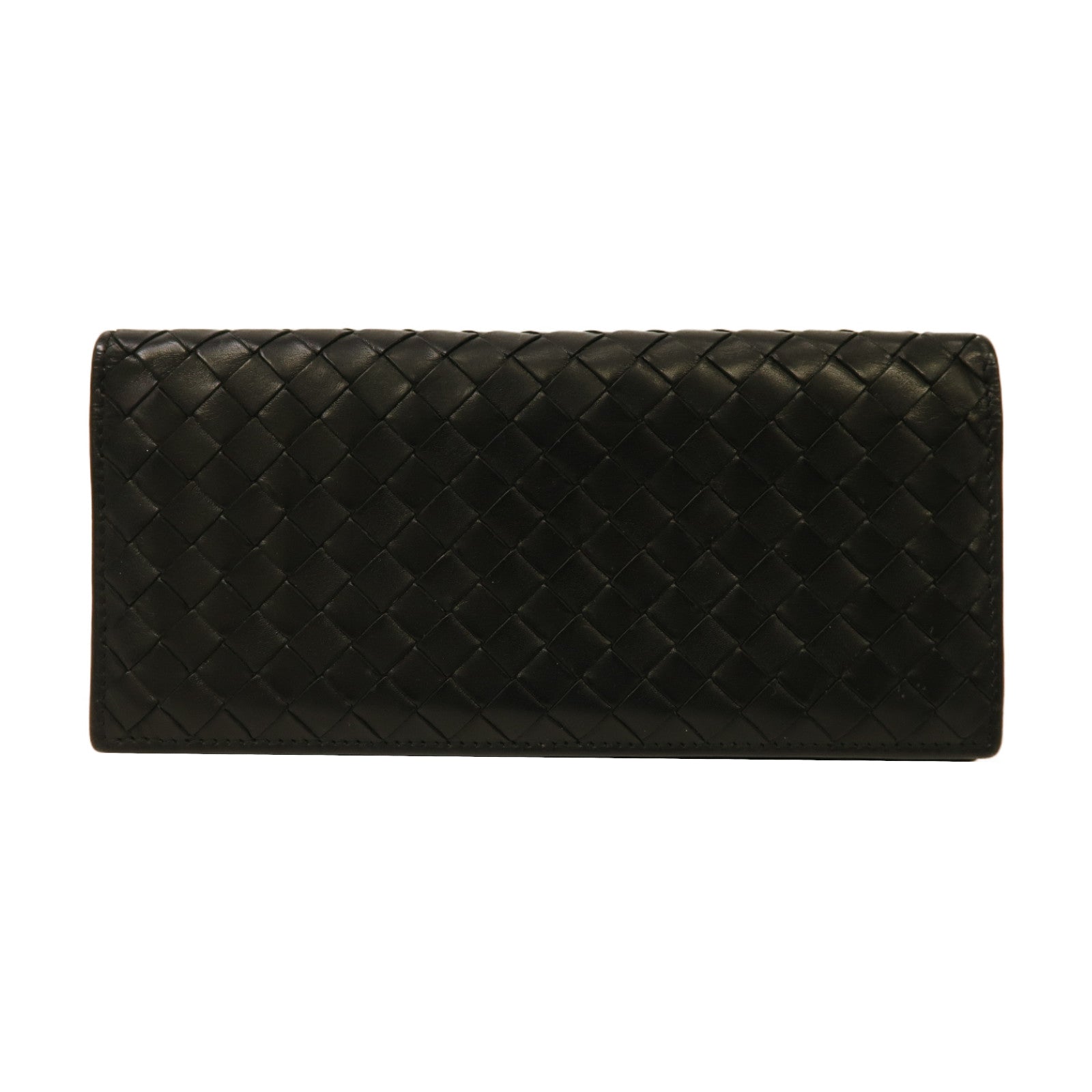 BOTTEGA VENETA 織紋皮革Long Wallet長錢包黑色