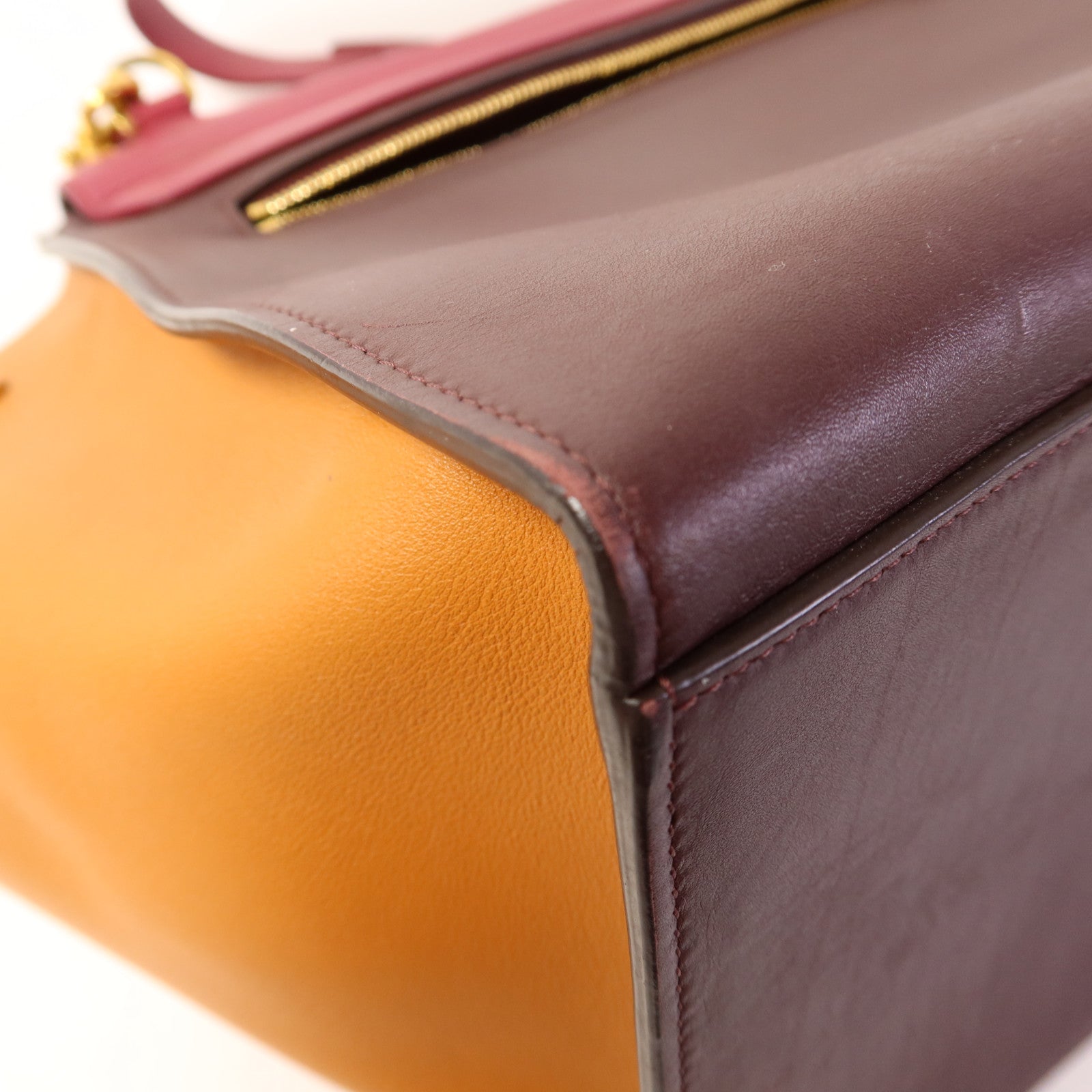 CELINE 牛皮皮革Trapeze金扣手挽肩背兩用袋