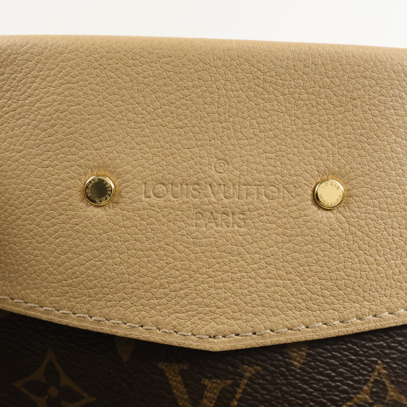 LOUIS VUITTON 牛皮皮革/Monogram Pallas Shopper鏈帶手挽袋