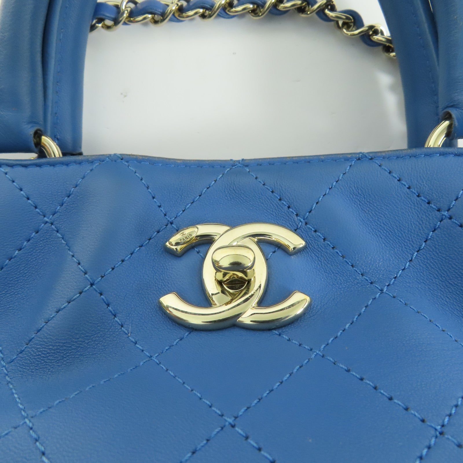 CHANEL 牛皮皮革2way Shoulder Bag金扣手挽肩背兩用袋