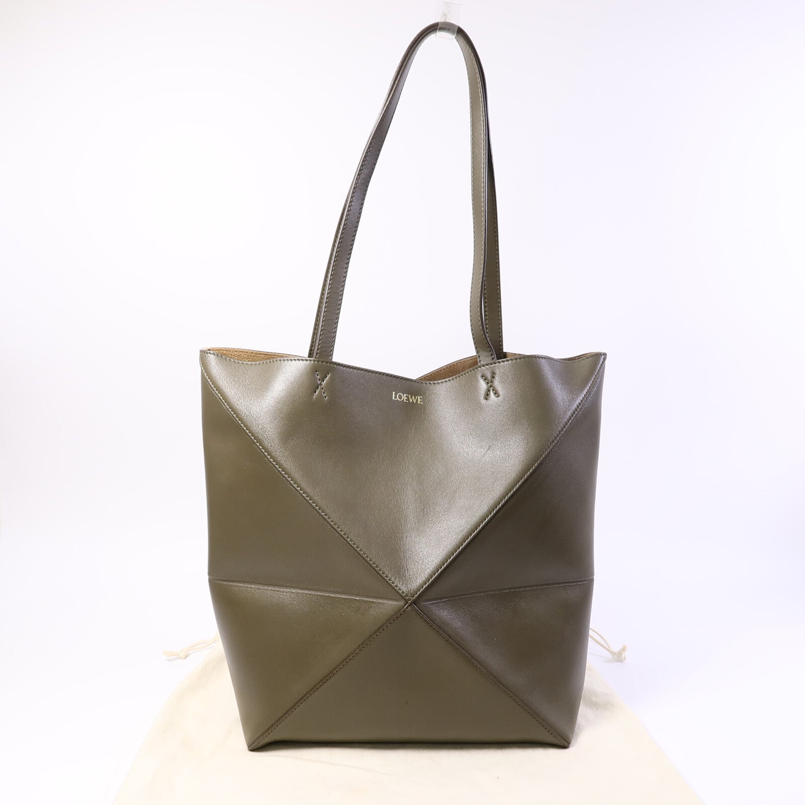 LOEWE 牛皮皮革Puzzle Fold Tote Medium手挽袋