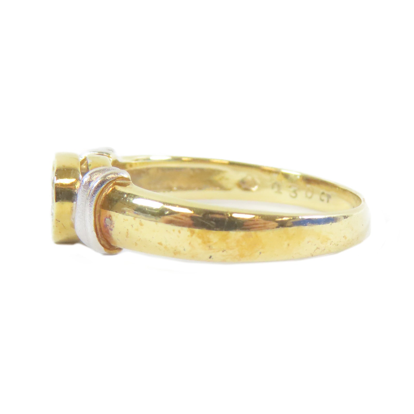 JEWELRY 【激減優惠】18K黃金Diamond Ring0.30ct鑽石戒指US#5.25