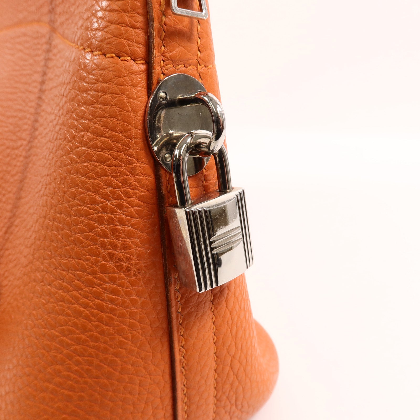 HERMES Clemence皮革Bolide 31手挽肩背兩用袋Orange