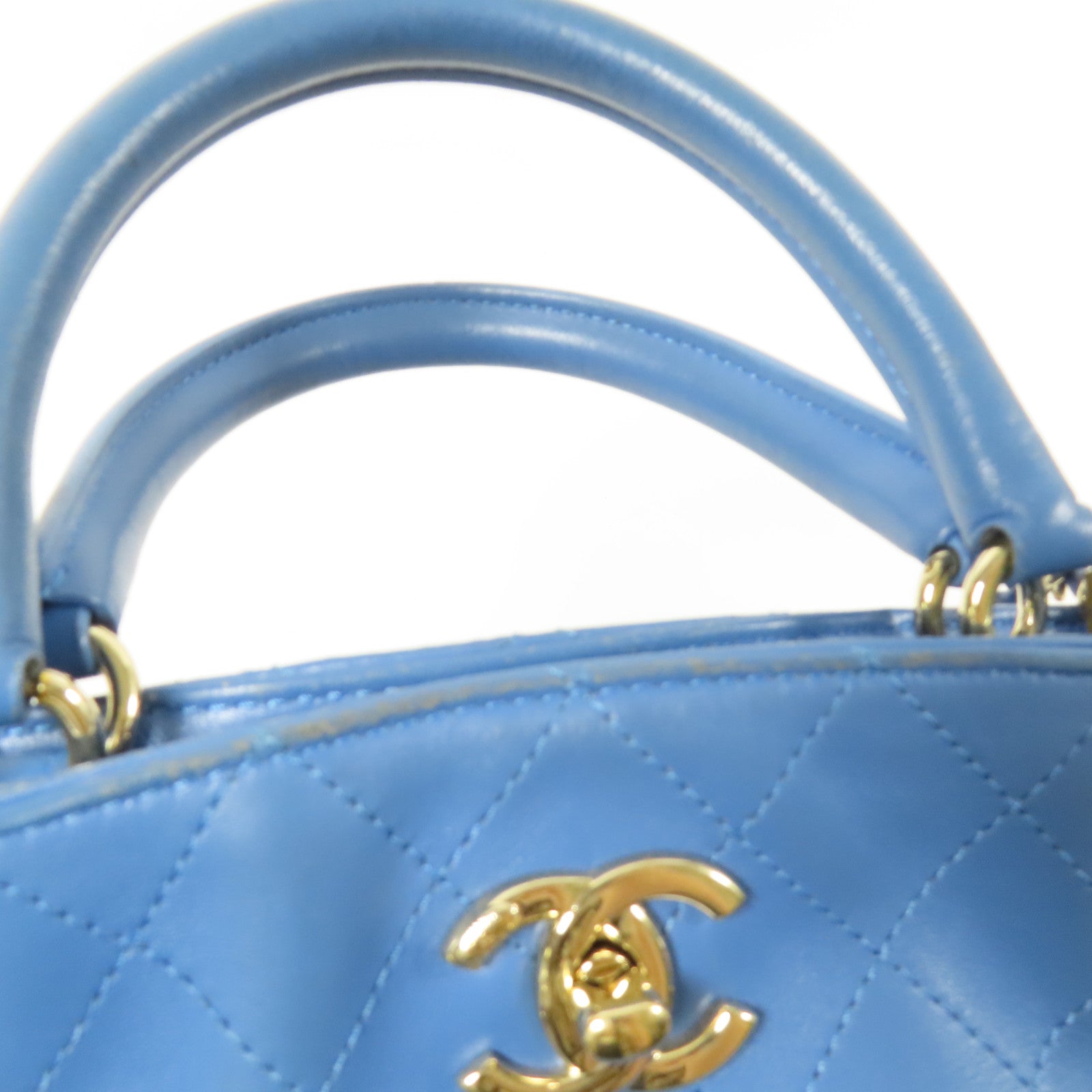 CHANEL 牛皮皮革2way Shoulder Bag金扣手挽肩背兩用袋