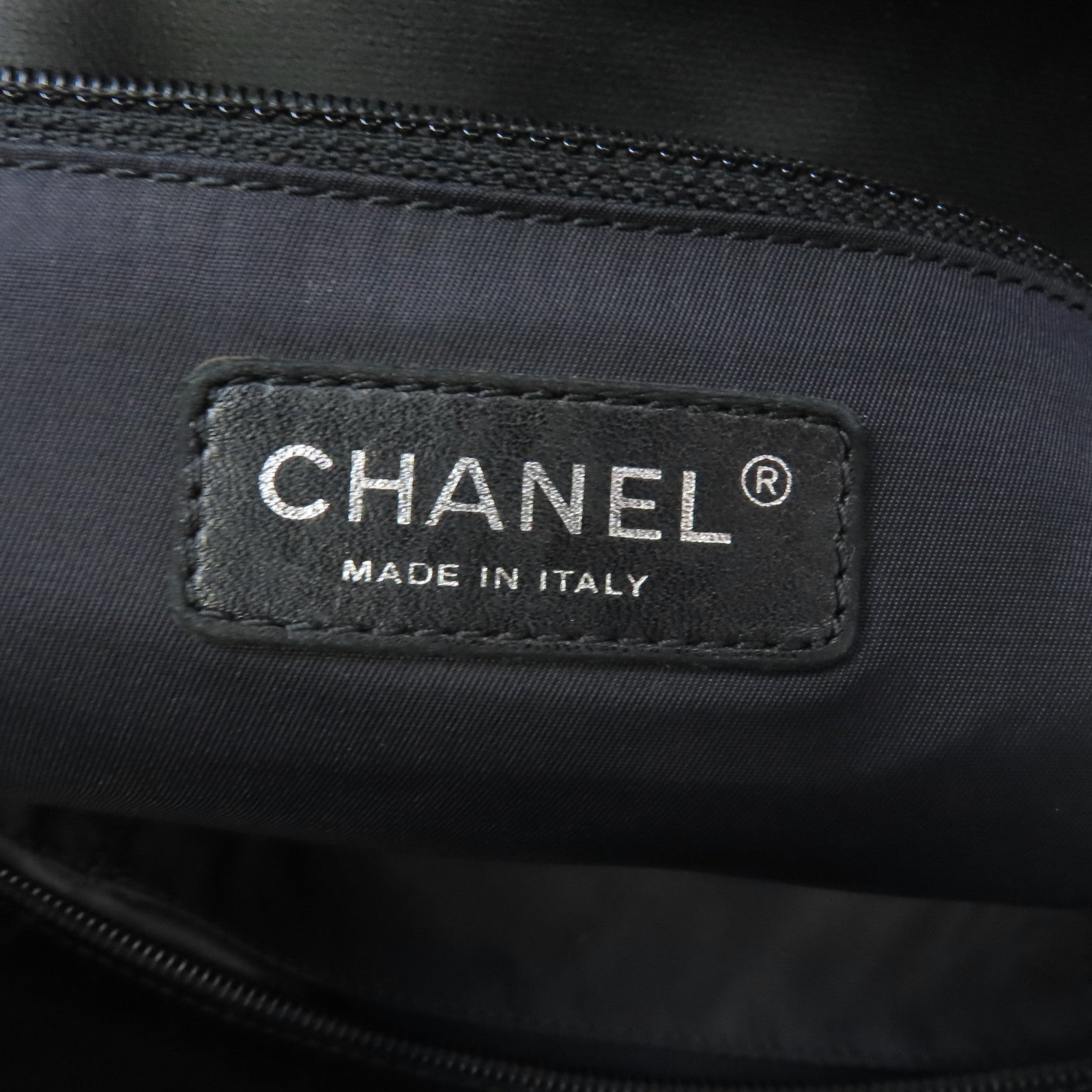 CHANEL 菱格皮革Shoulder Tote銀扣肩背手挽袋黑色