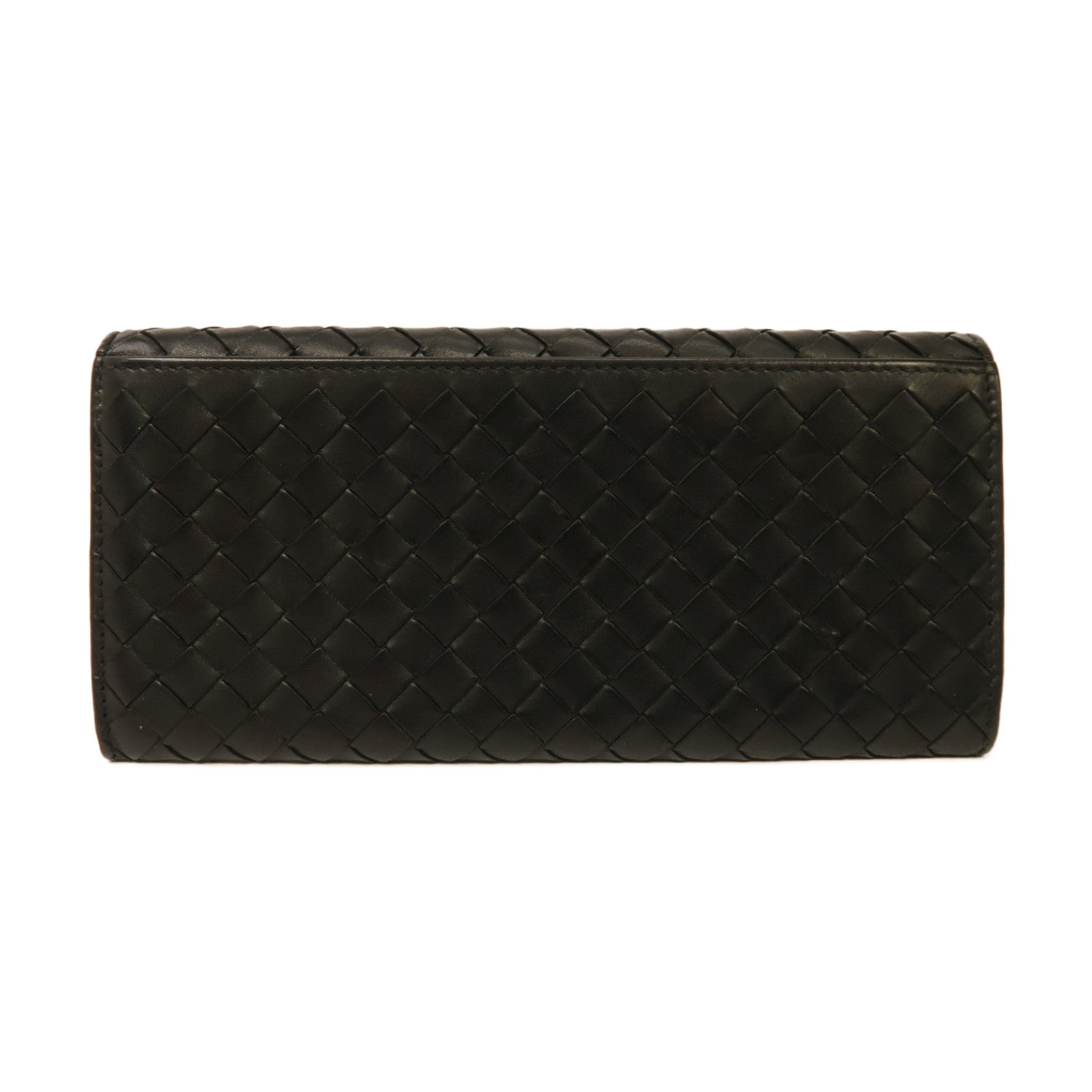 BOTTEGA VENETA 織紋皮革Long Wallet長錢包黑色
