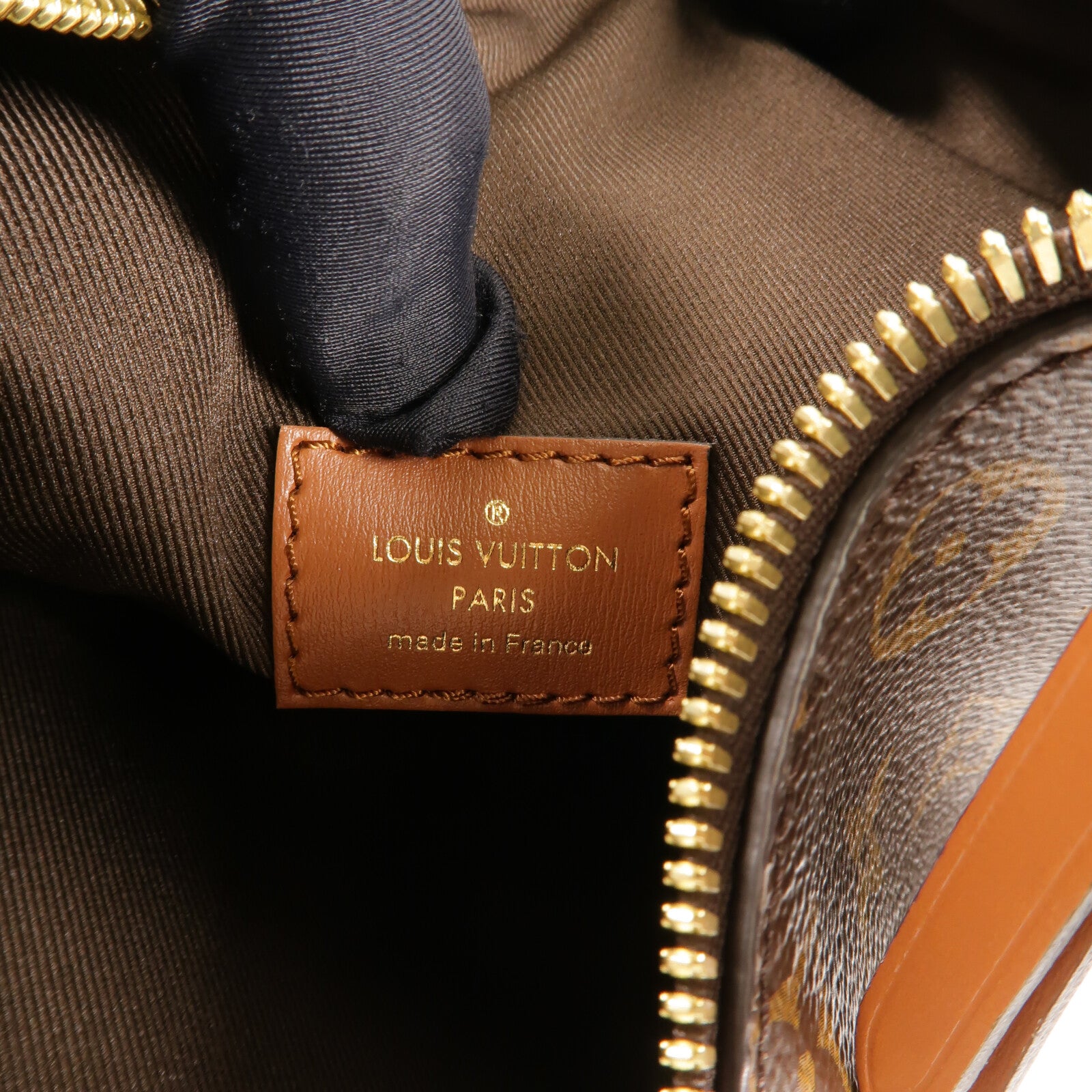 LOUIS VUITTON Monogram Reverse Loop Hobo手挽肩背兩用袋棕色