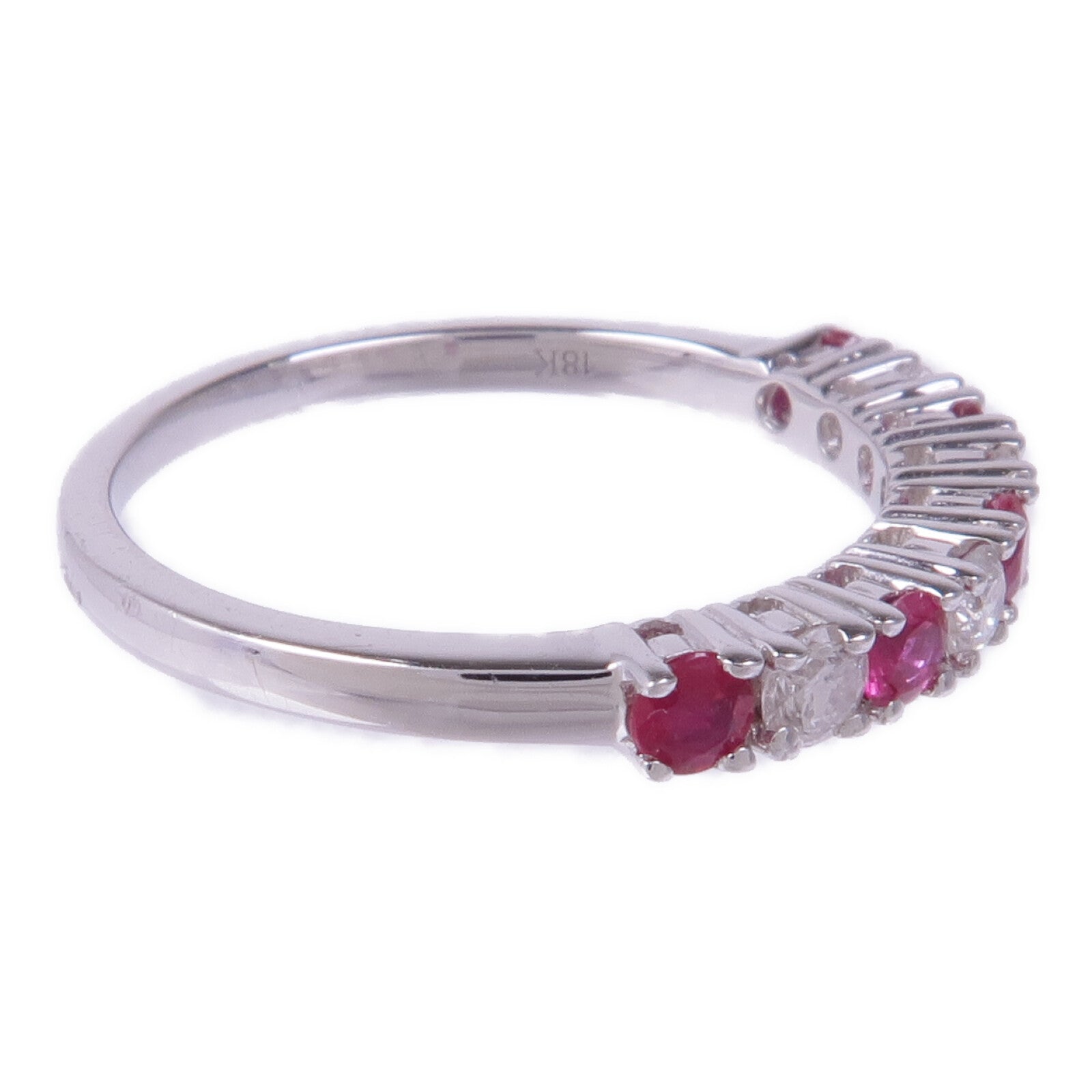 JEWELRY 18K白金Ruby Diamond Ring鑽石戒指US#6