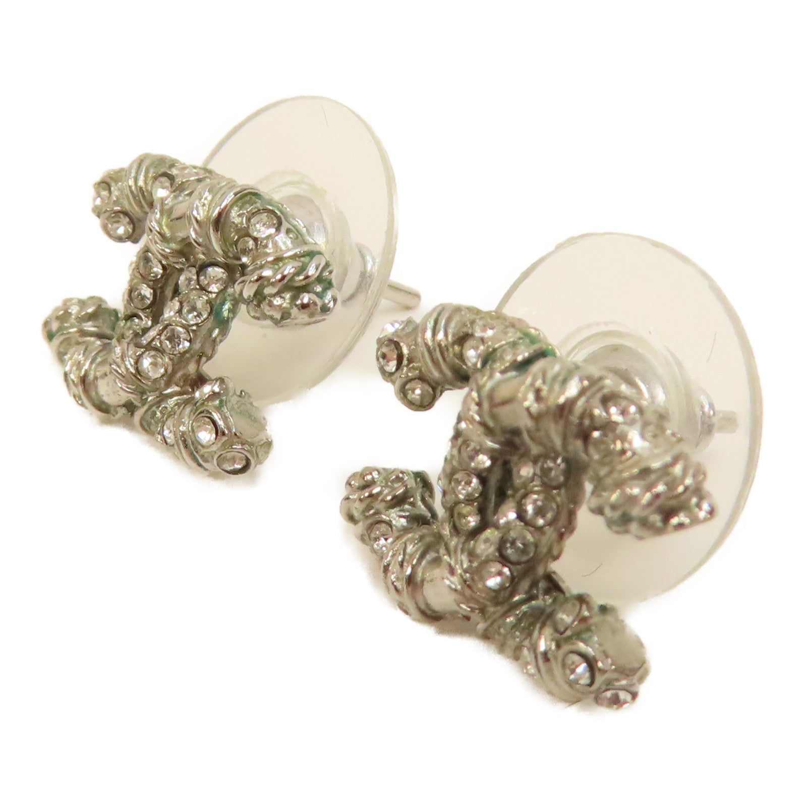 CHANEL 金屬Earrings耳環銀色