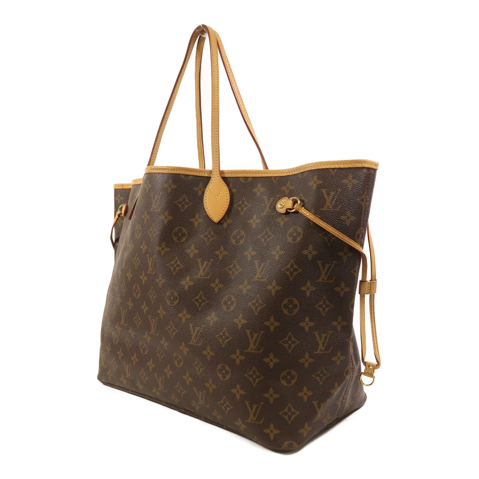 LOUIS VUITTON Monogram Neverfull GM金扣手挽袋