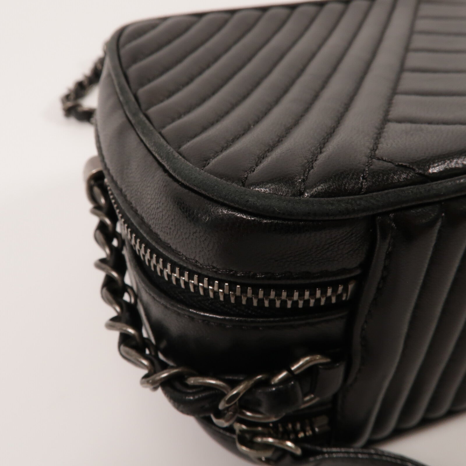 CHANEL 牛皮皮革Coco Boy Camera Bag鏈帶肩背袋