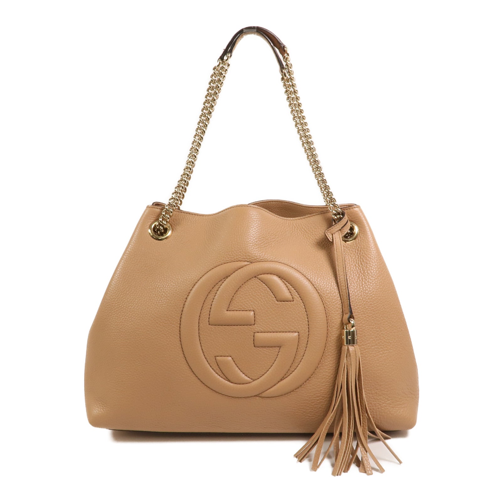 GUCCI 牛皮皮革Soho鏈帶肩背袋