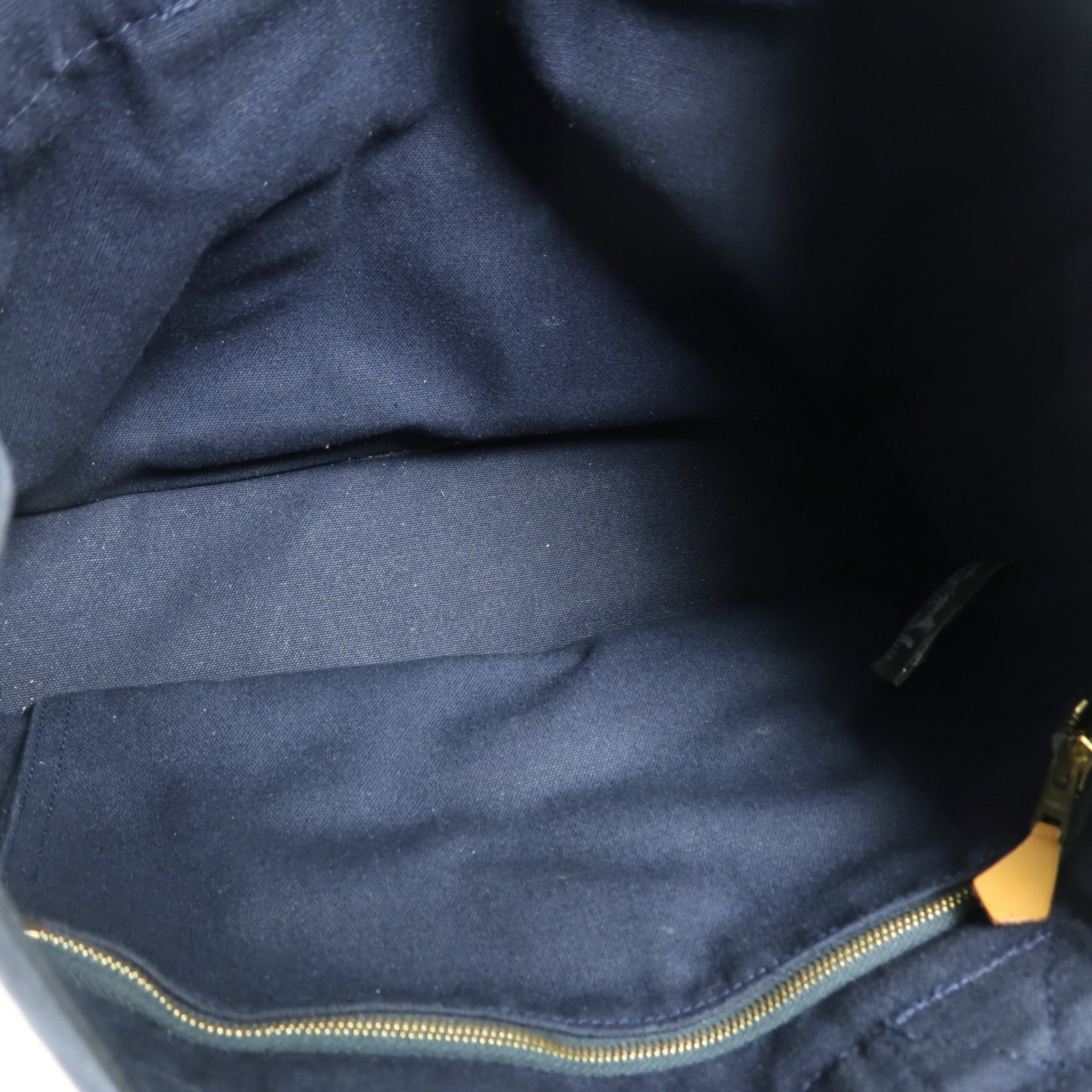 HERMES 帆布Fourre Tout Tote PM銀扣手挽袋Navy/Brown