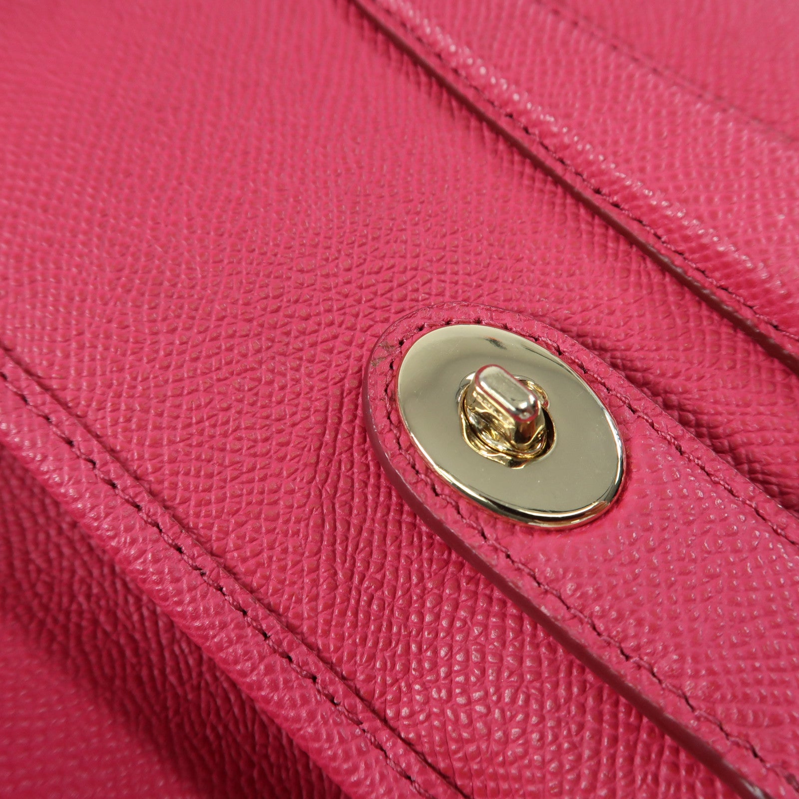 COACH 牛皮皮革2 Way Shoulder金扣手挽肩背兩用袋