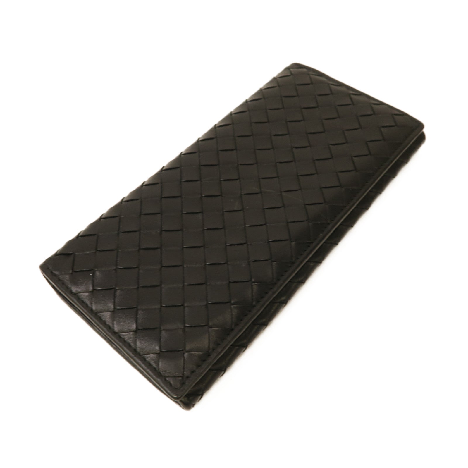 BOTTEGA VENETA 織紋皮革Long Wallet長錢包黑色