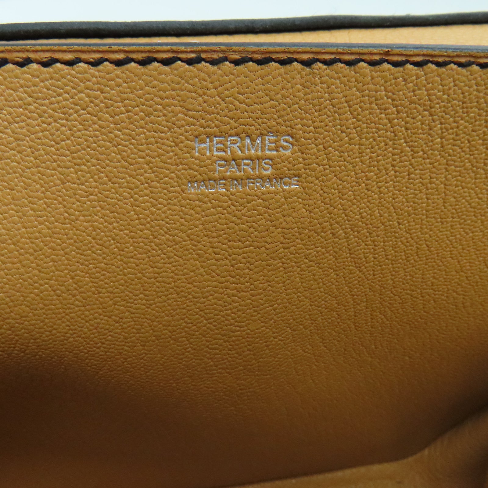 HERMES Evercolor皮革Opli 24银扣肩背袋黑色
