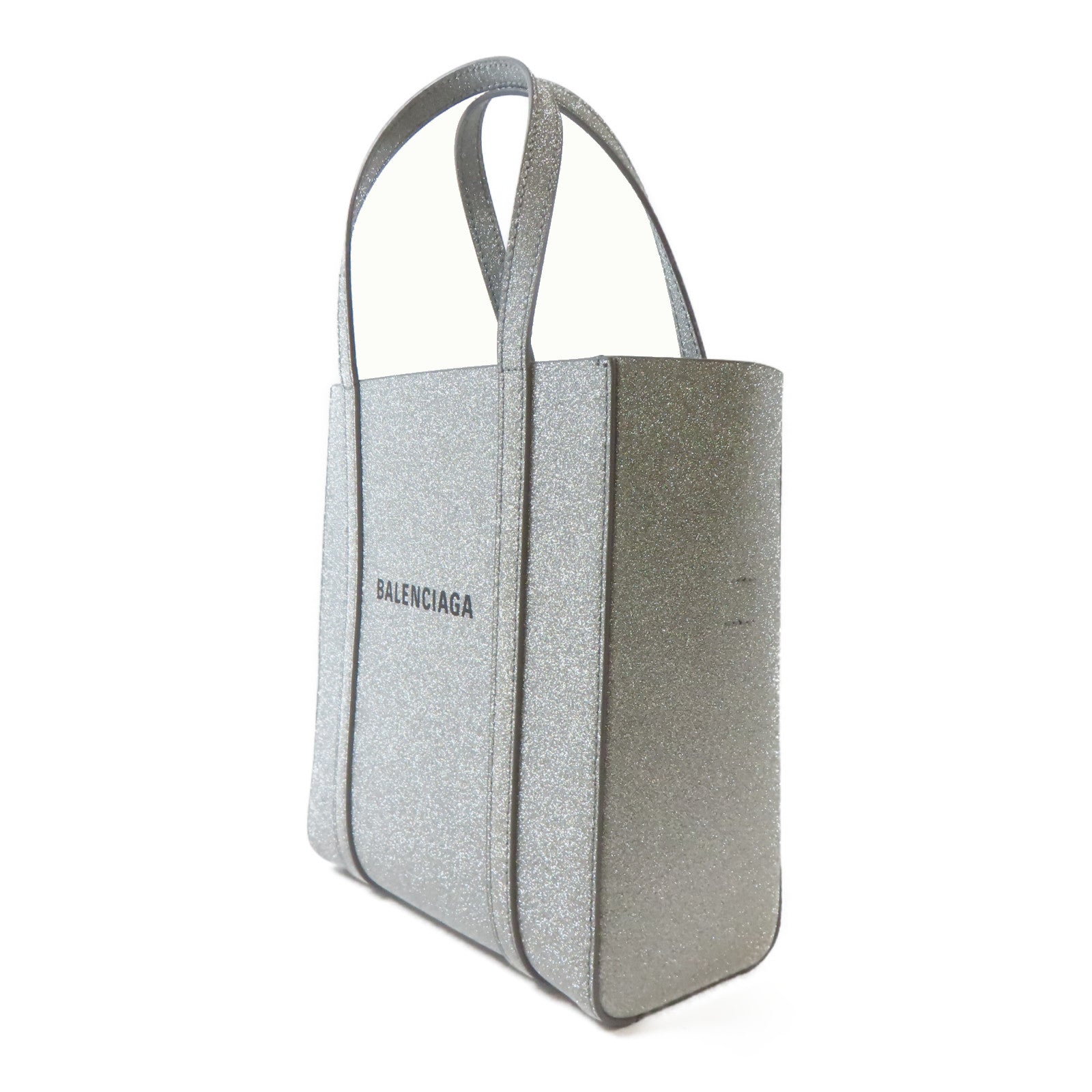 BALENCIAGA 【激減優惠】皮革Everyday Xxs Tote Bag銀扣手挽肩背兩用袋銀色