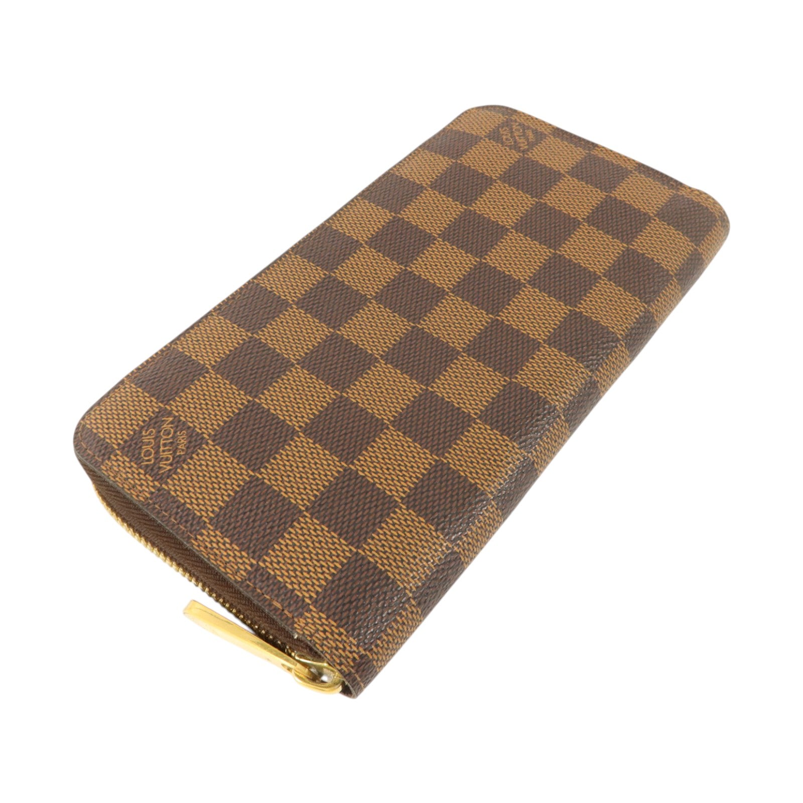 LOUIS VUITTON Damier Zipper Wallet金扣長錢包