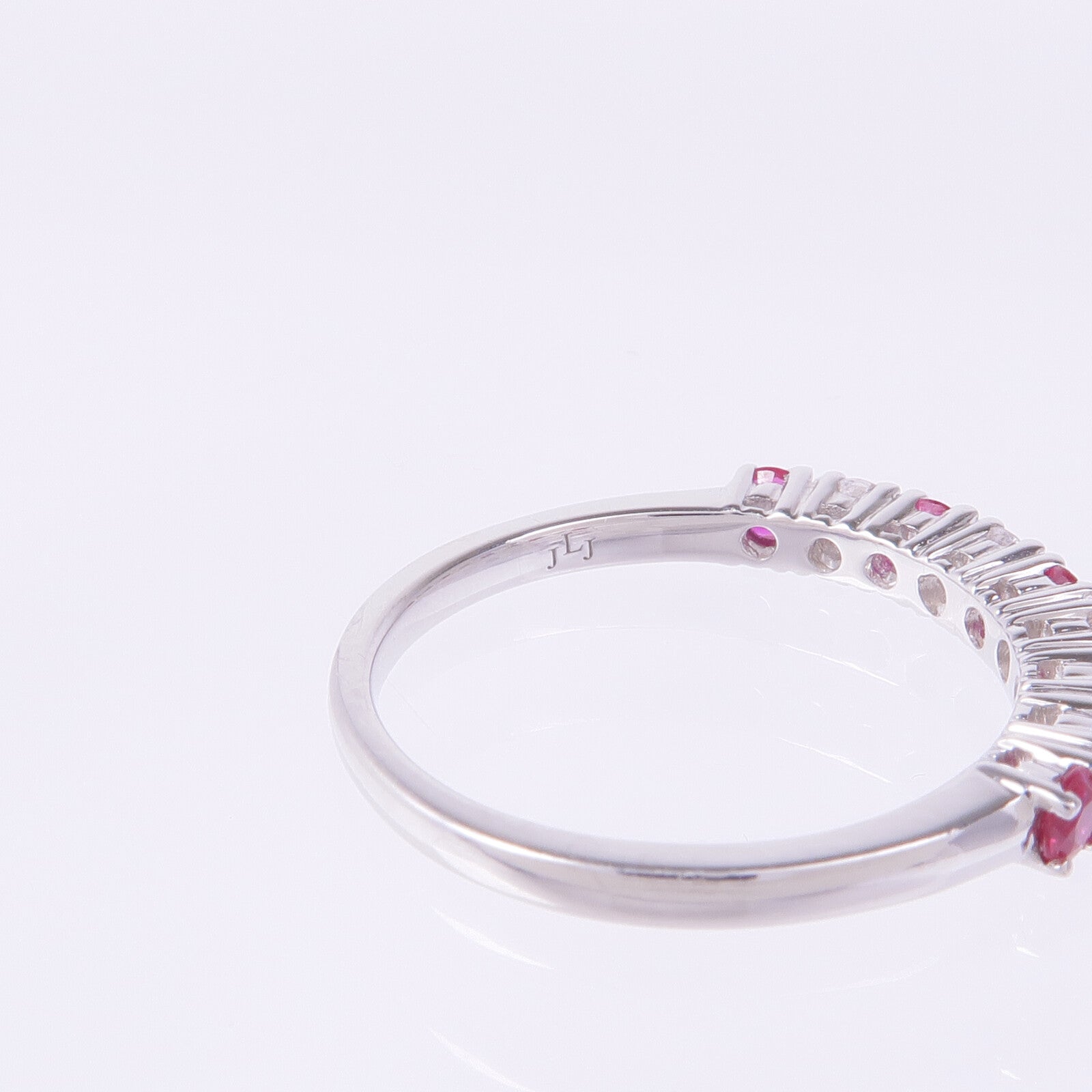JEWELRY 18K白金Ruby Diamond Ring鑽石戒指US#6