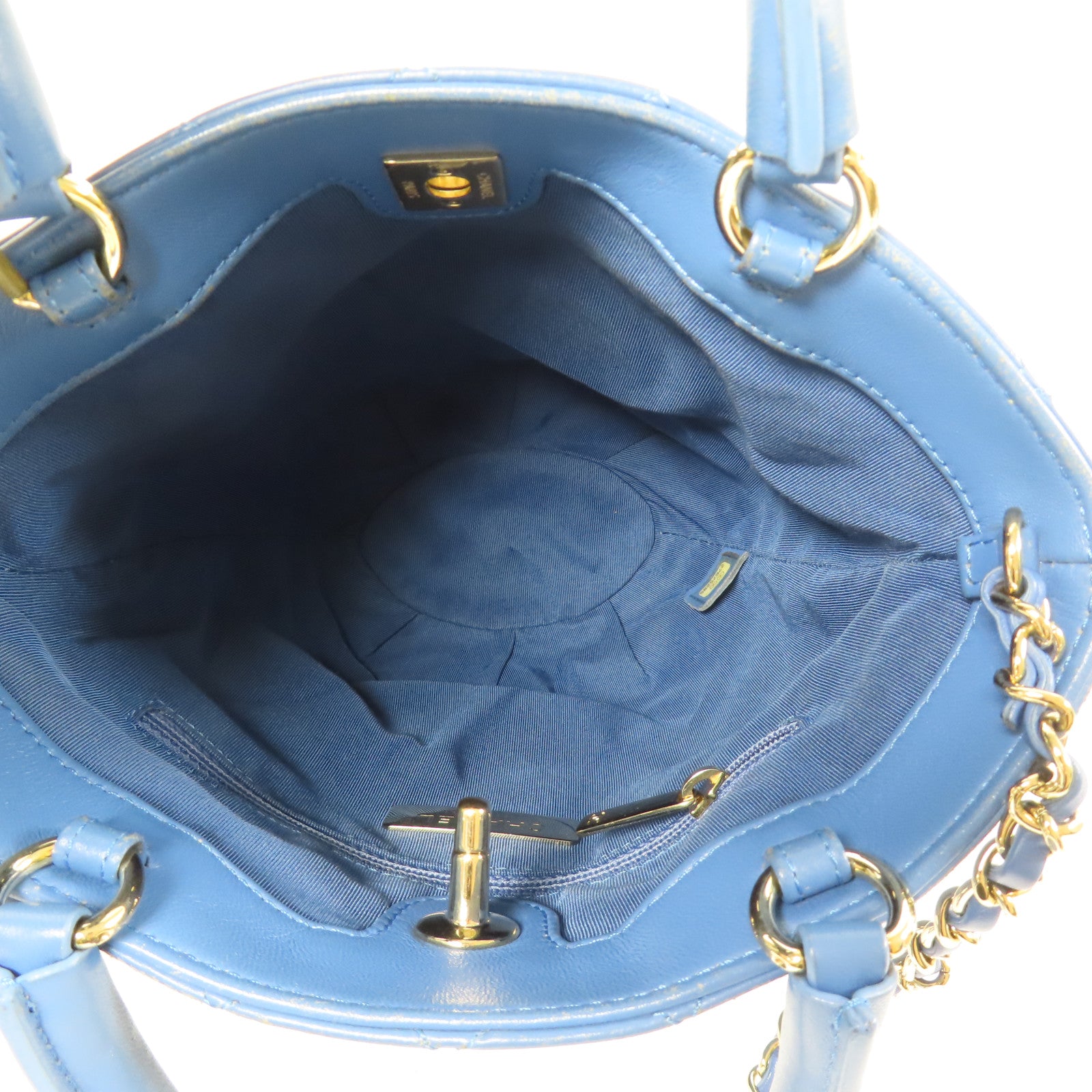 CHANEL 牛皮皮革2way Shoulder Bag金扣手挽肩背兩用袋