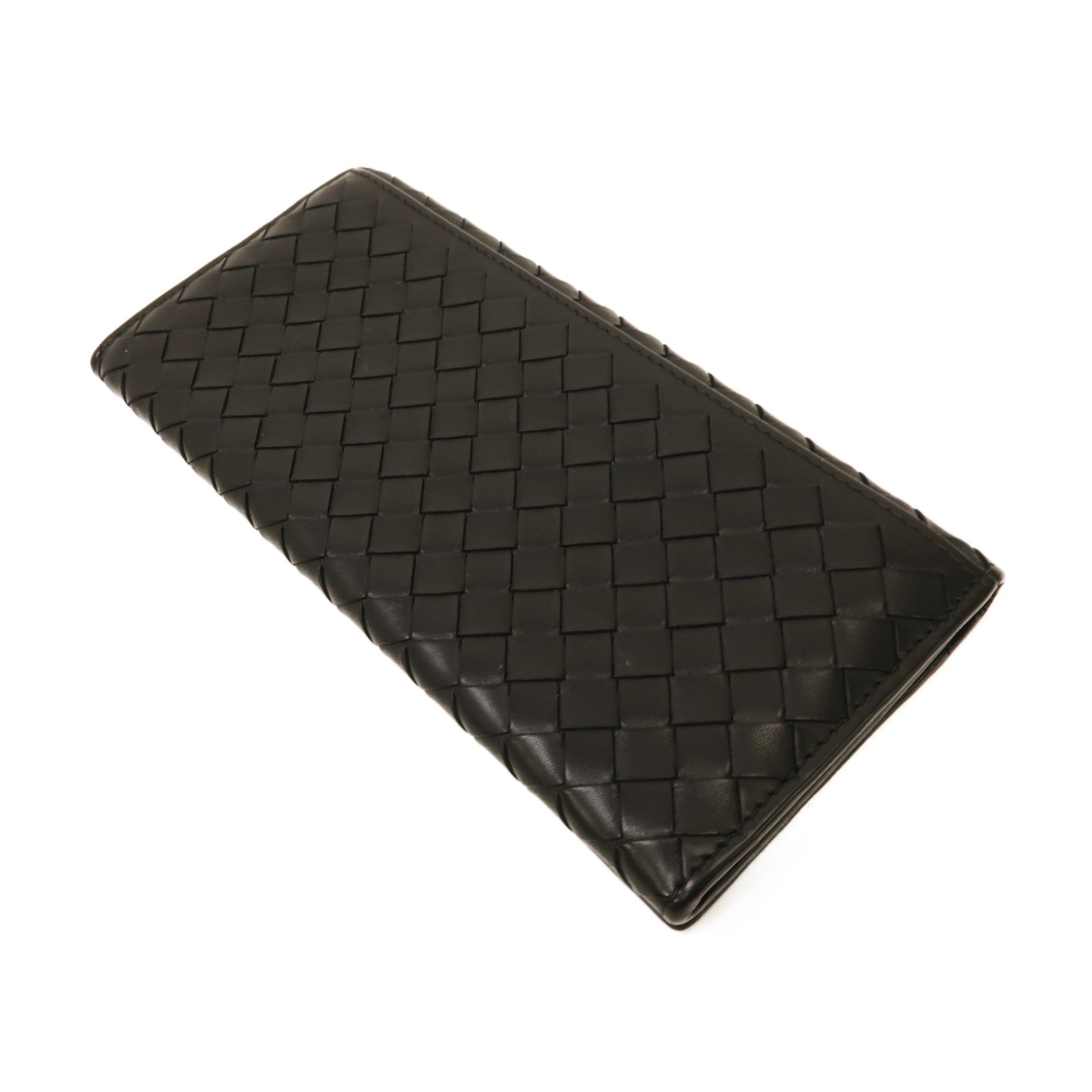BOTTEGA VENETA 織紋皮革Long Wallet長錢包黑色