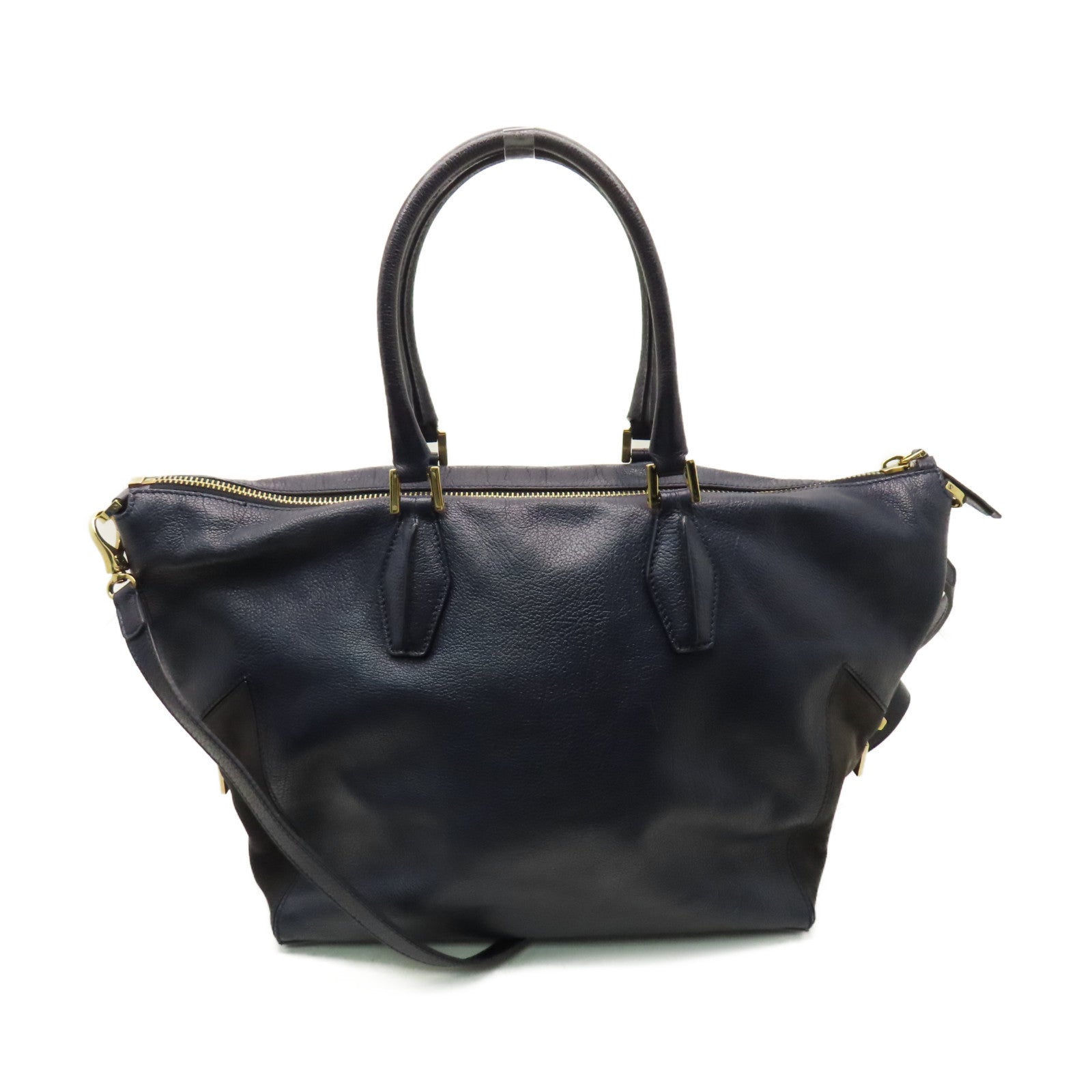 TOD’S 【清倉大減價】牛皮皮革2Way Shoulder Bag手挽肩背兩用袋寶藍色