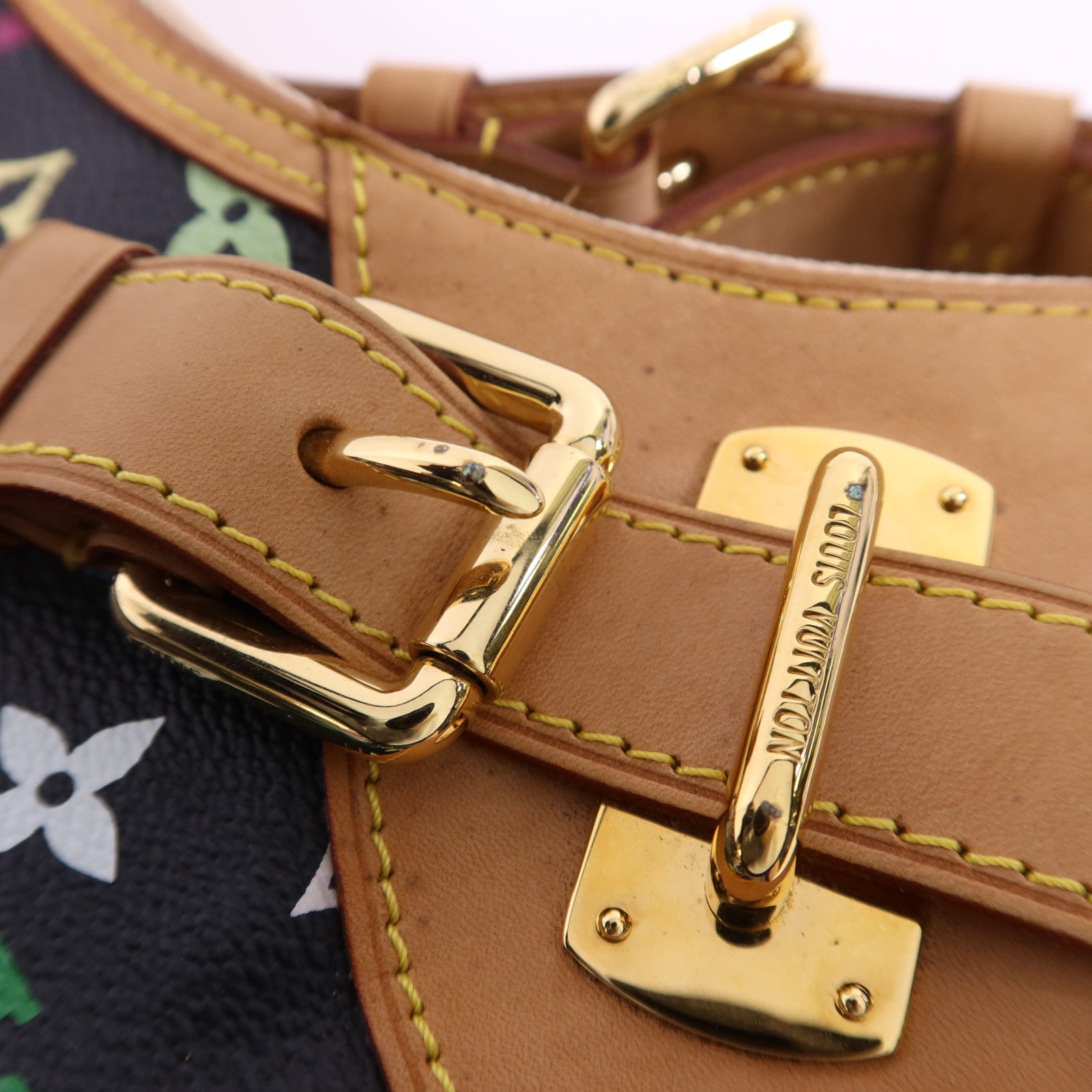 LOUIS VUITTON Monogram Multicolore Greta金扣肩背袋