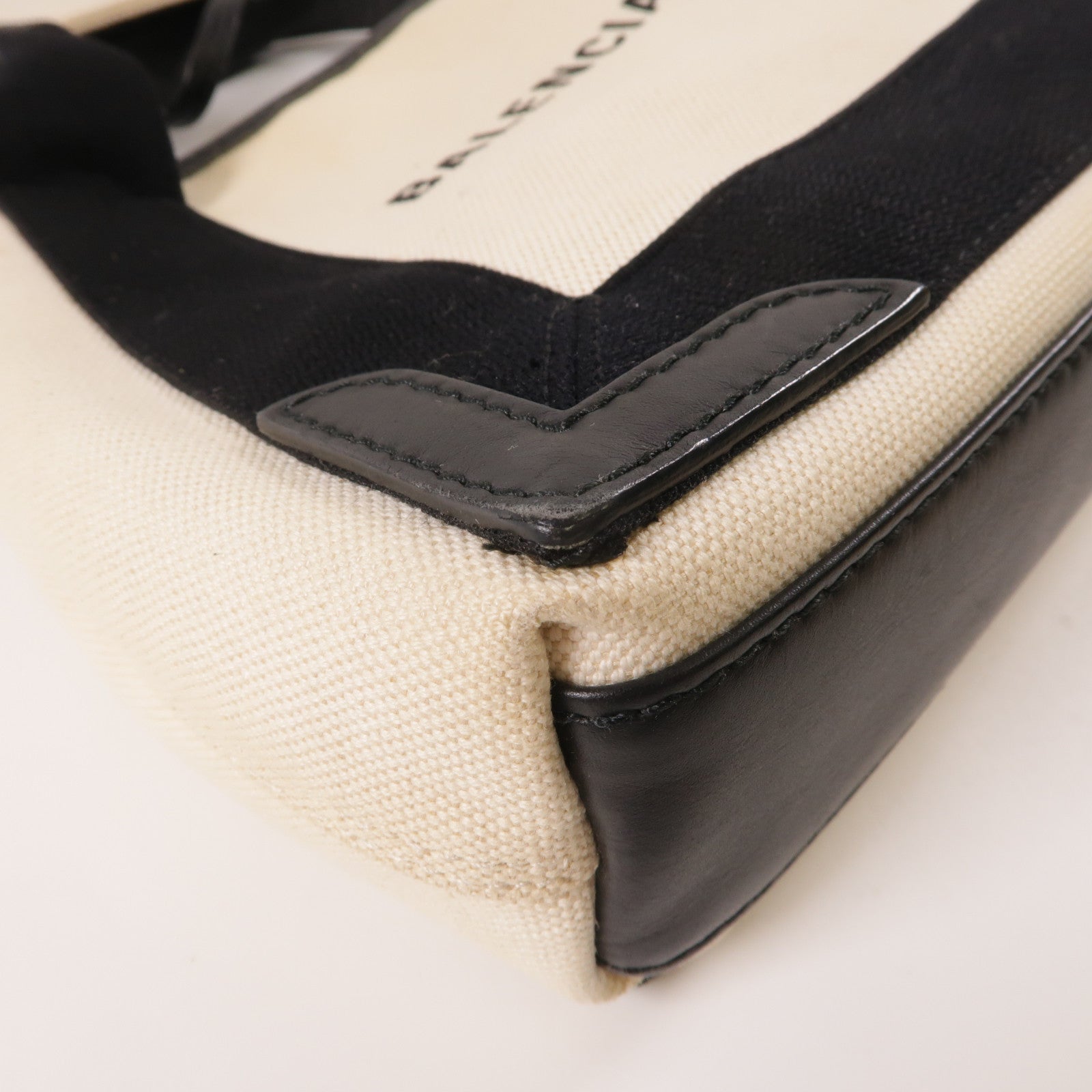 BALENCIAGA 帆布Cabas XS銀扣手挽肩背兩用袋