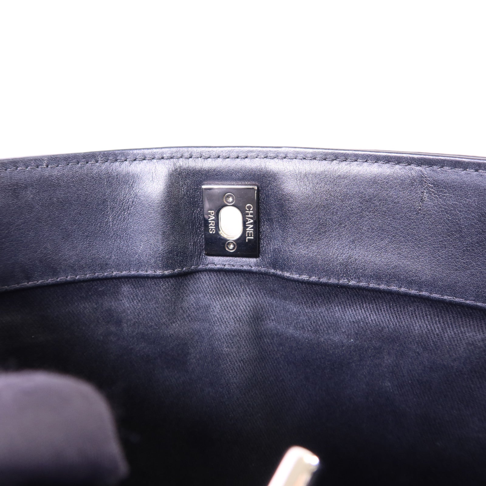 CHANEL 牛皮皮革2 Way Bucket Shoulder銀扣手挽肩背兩用袋