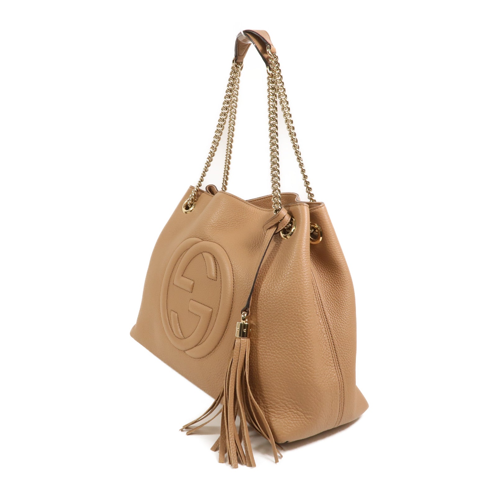 GUCCI 牛皮皮革Soho鏈帶肩背袋