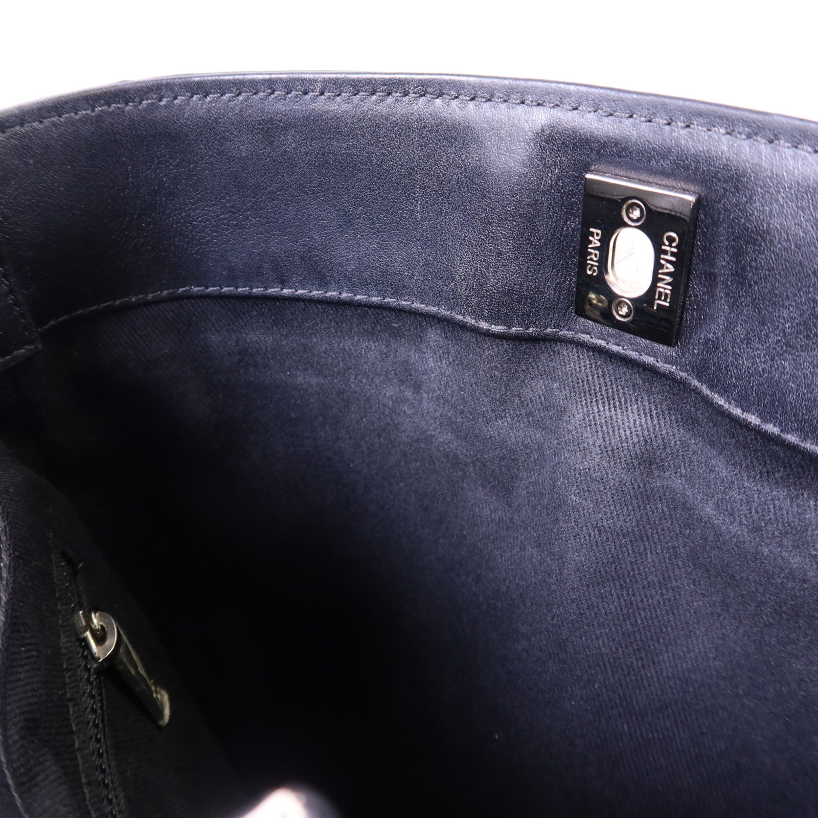 CHANEL 牛皮皮革2 Way Bucket Shoulder銀扣手挽肩背兩用袋